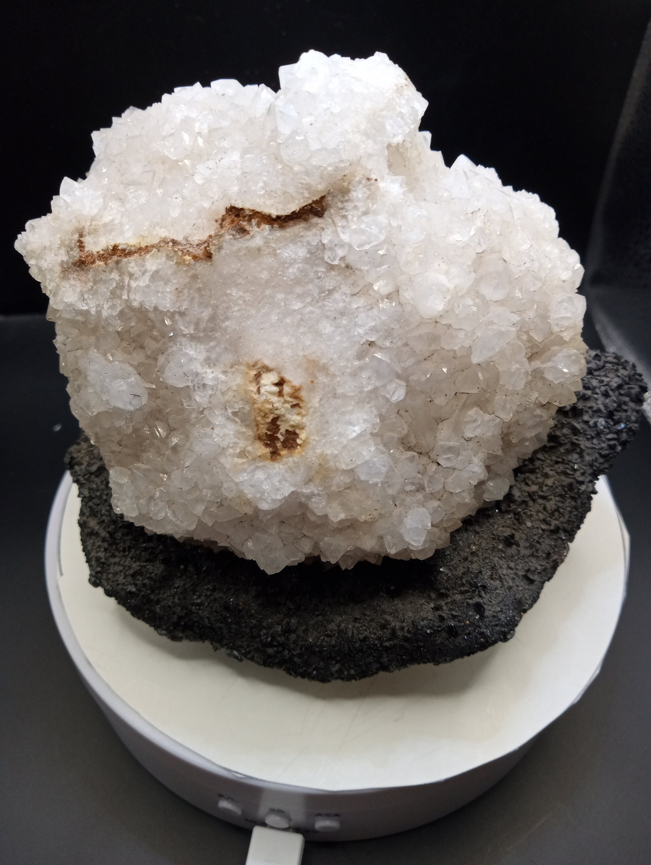 Black Pyrite Fine Crystals with Clear Quartz