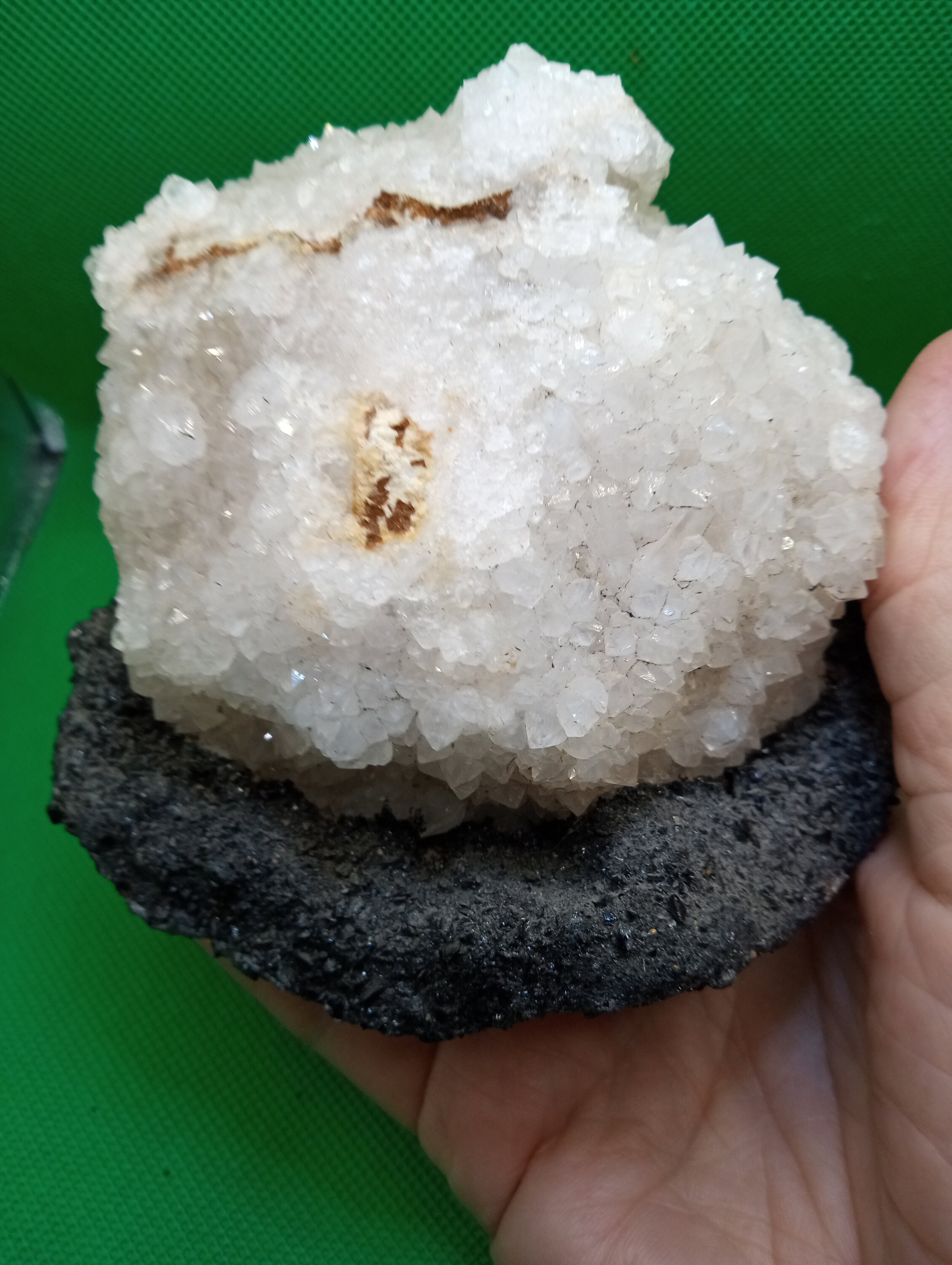 Black Pyrite Fine Crystals with Clear Quartz 
