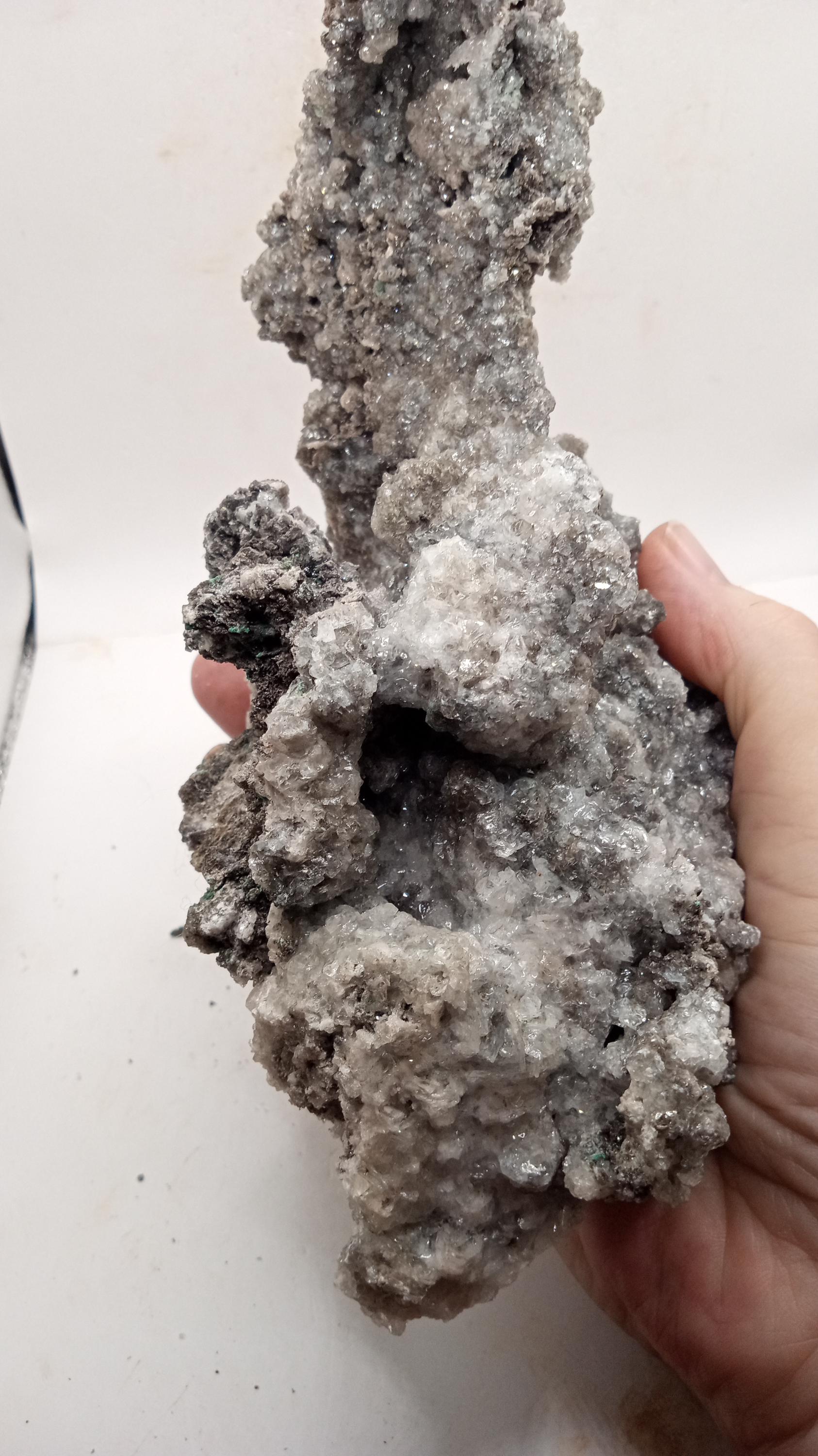 Smoky Quartz with Hemimorphite with a touch of Nickeline