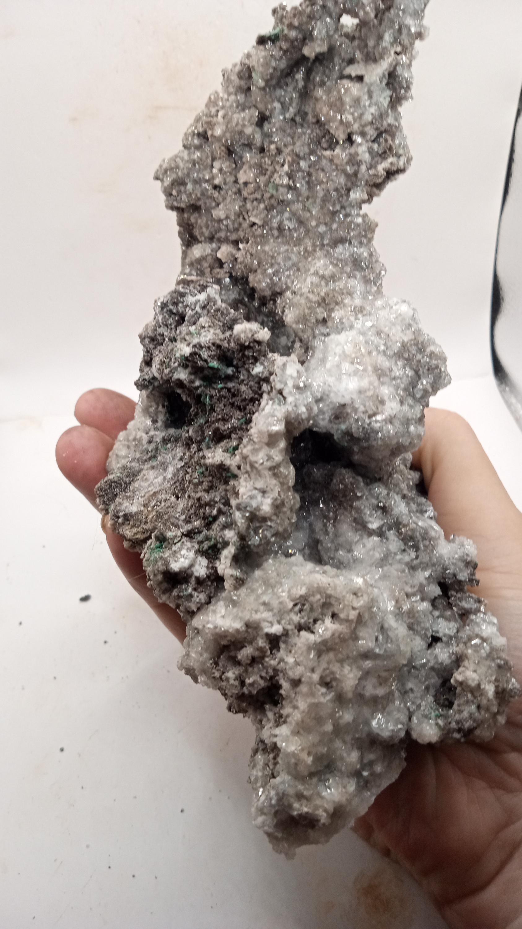 Smoky Quartz with Hemimorphite with a touch of Nickeline
