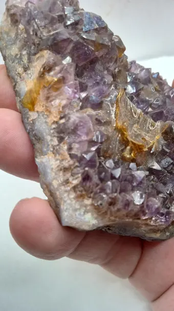 Rare Purple Amethyst with Gold Colors