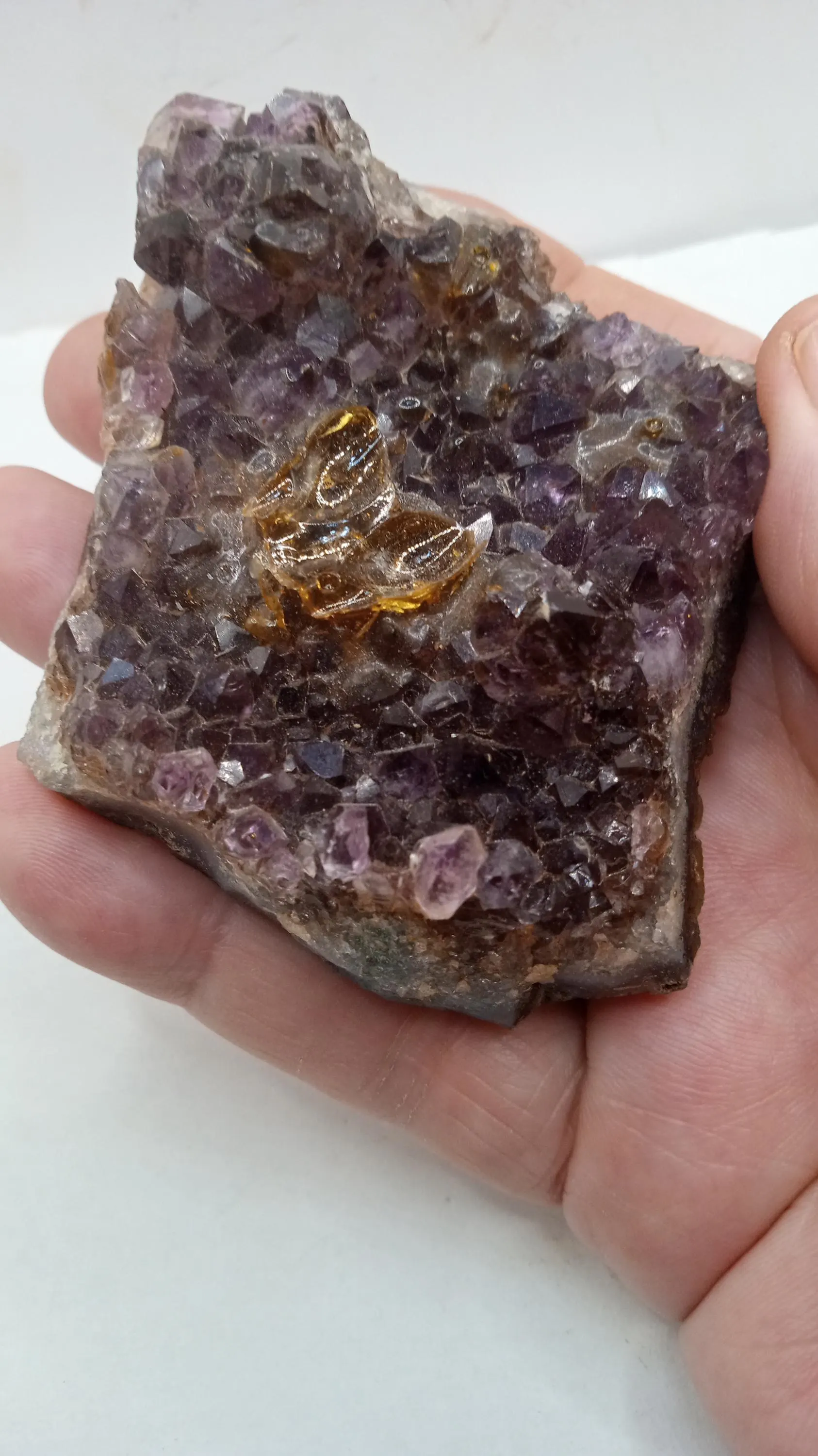Rare Purple Amethyst with Gold Colors