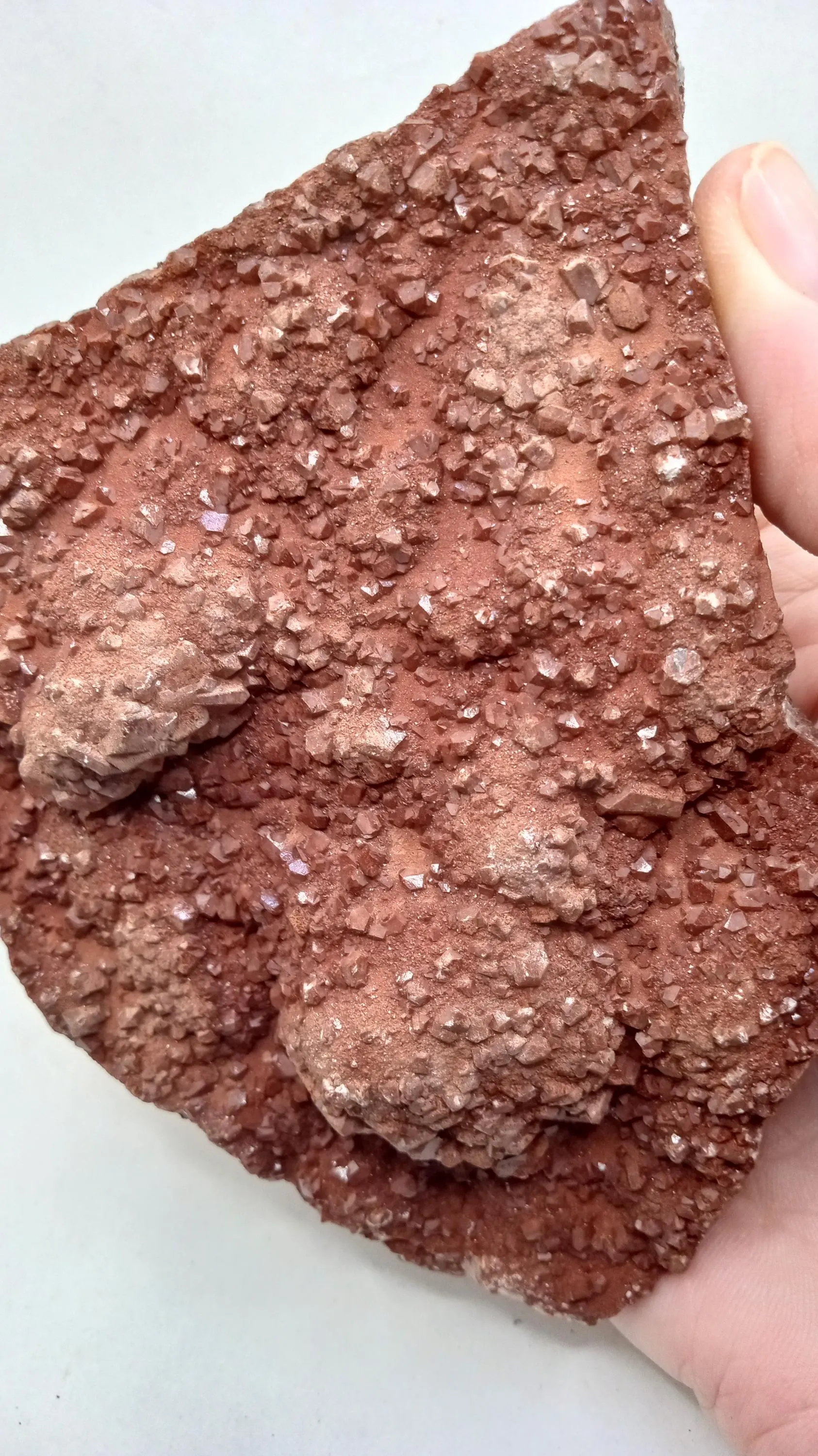 Red Ferruginous Quartz Crystals w/ Clear Quartz