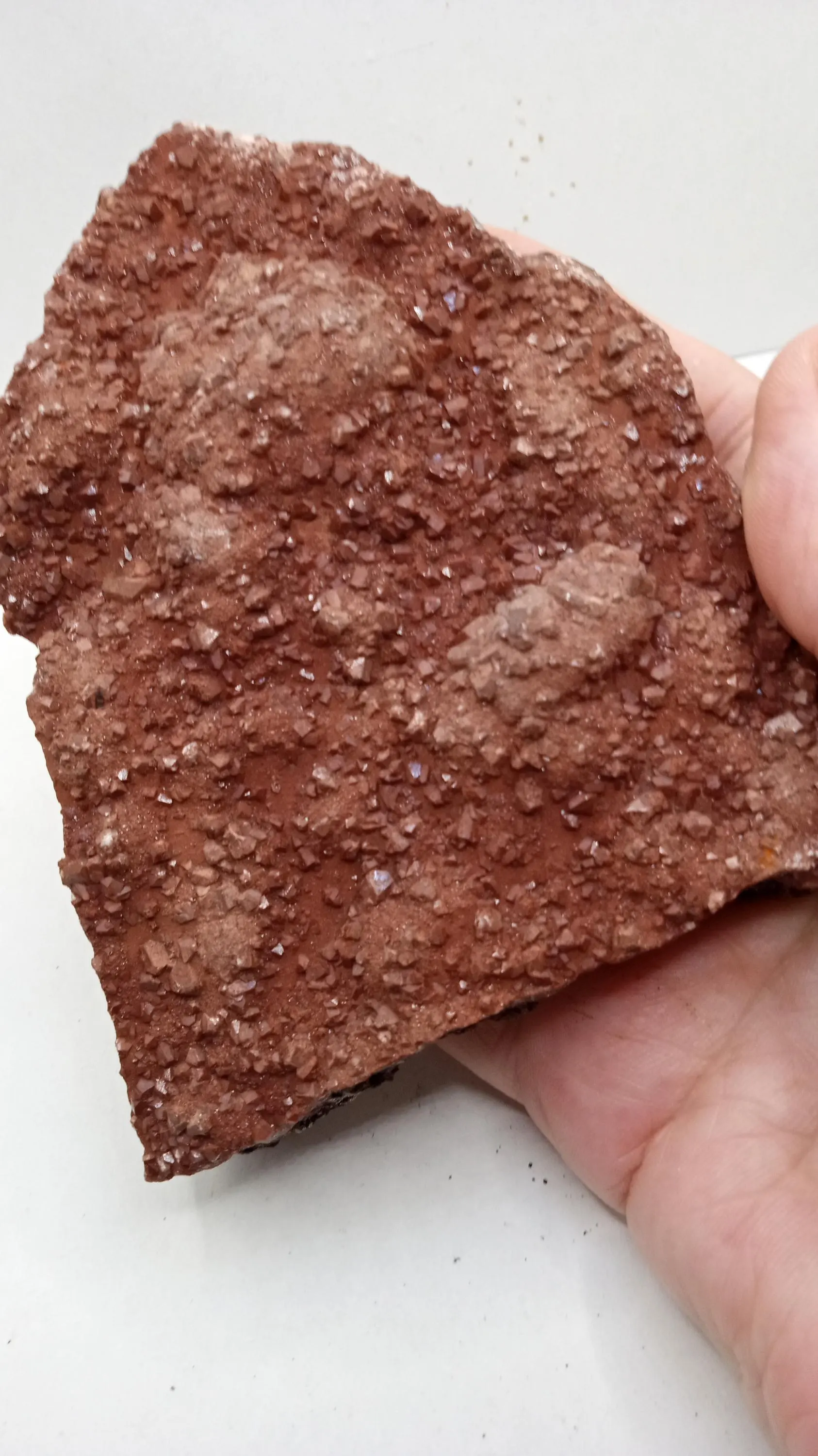 Red Ferruginous Quartz Crystals w/ Clear Quartz