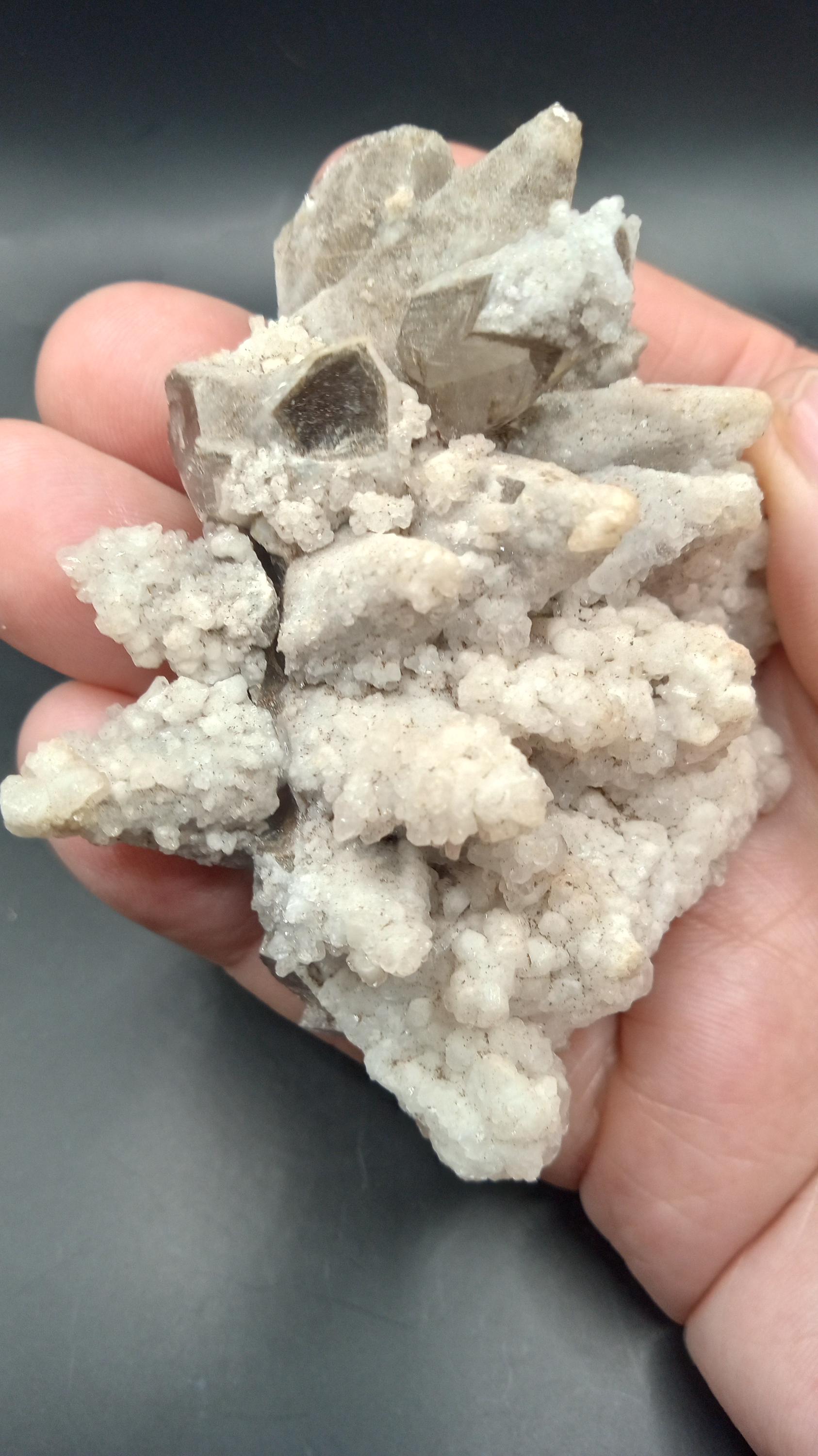 Beautiful White/ Black Chalcedony / Calcite Mineral 