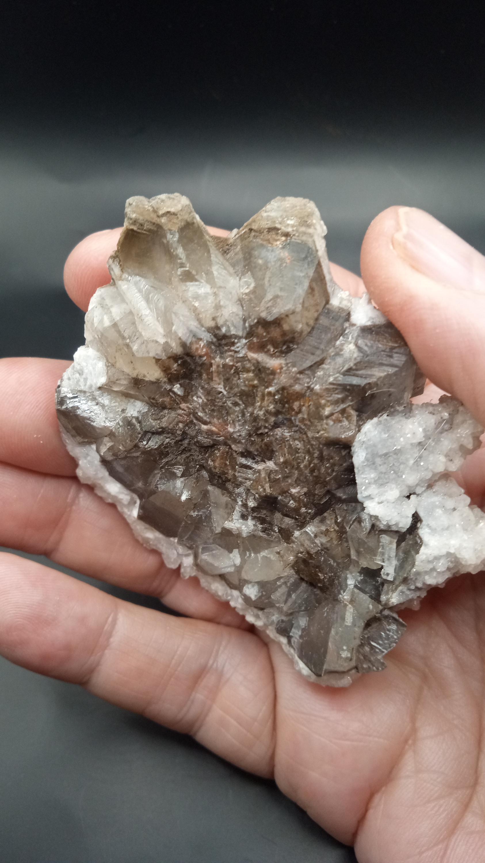 Beautiful White/ Black Chalcedony / Calcite Mineral 