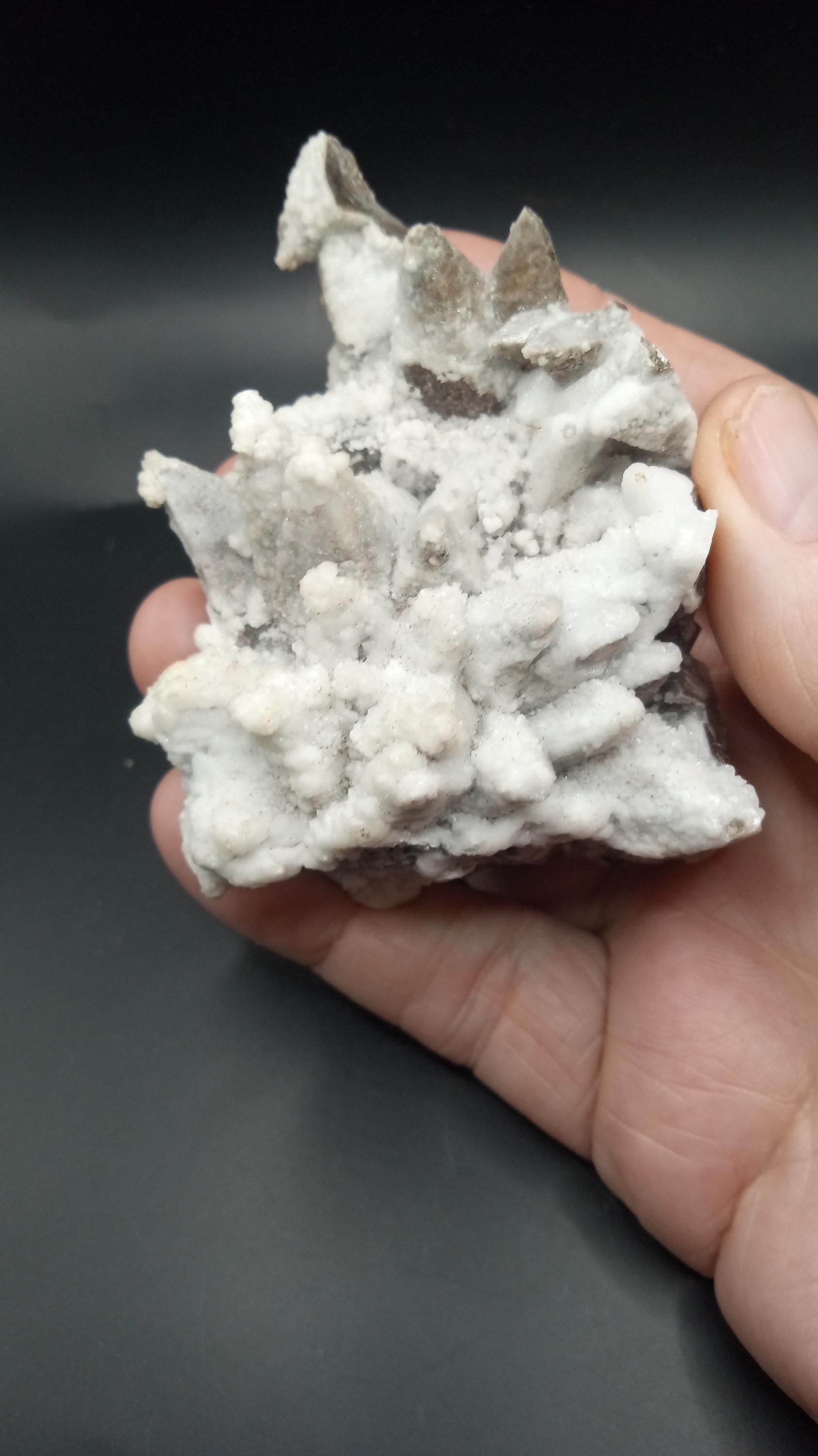 Beautiful White/ Black Chalcedony / Calcite Mineral 