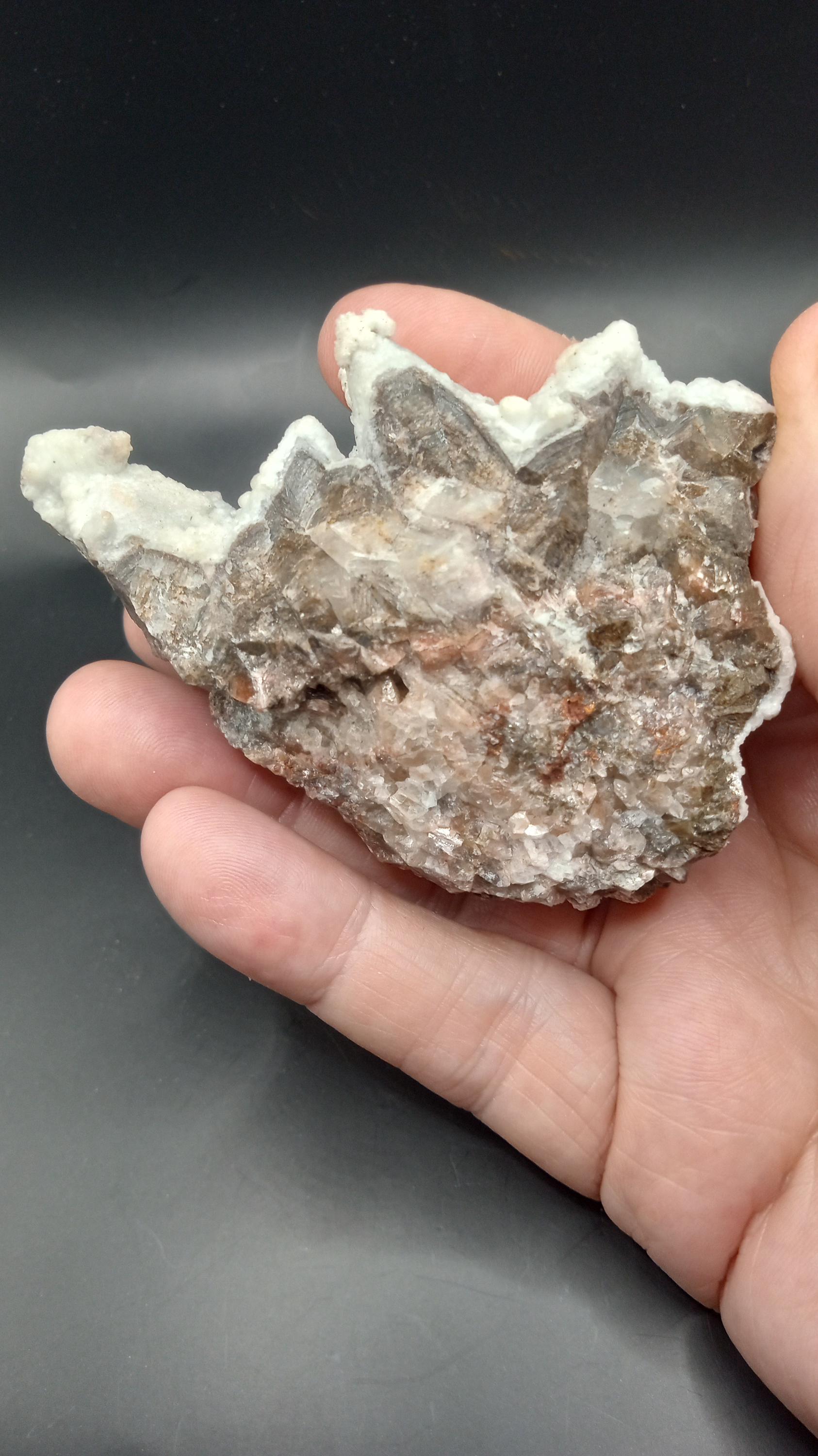 Beautiful White/ Black Chalcedony / Calcite Mineral 