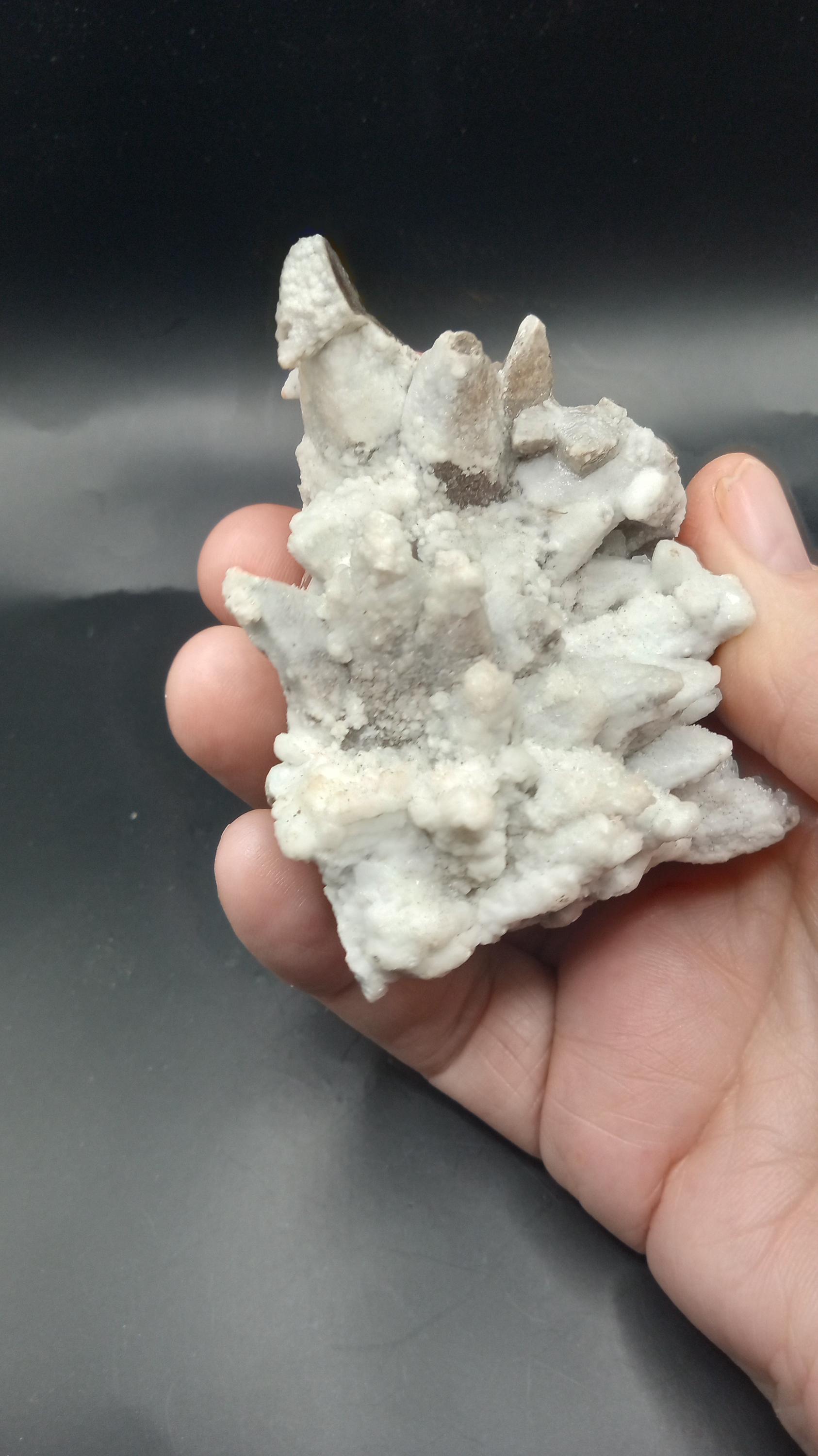 Beautiful White/ Black Chalcedony / Calcite Mineral 