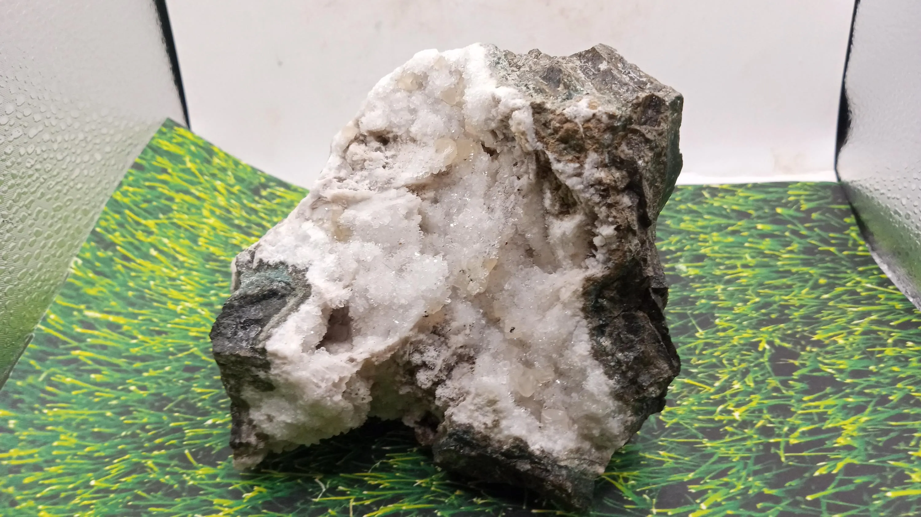 White & Clear Quartz w/ Nickeline - very nice specimen -