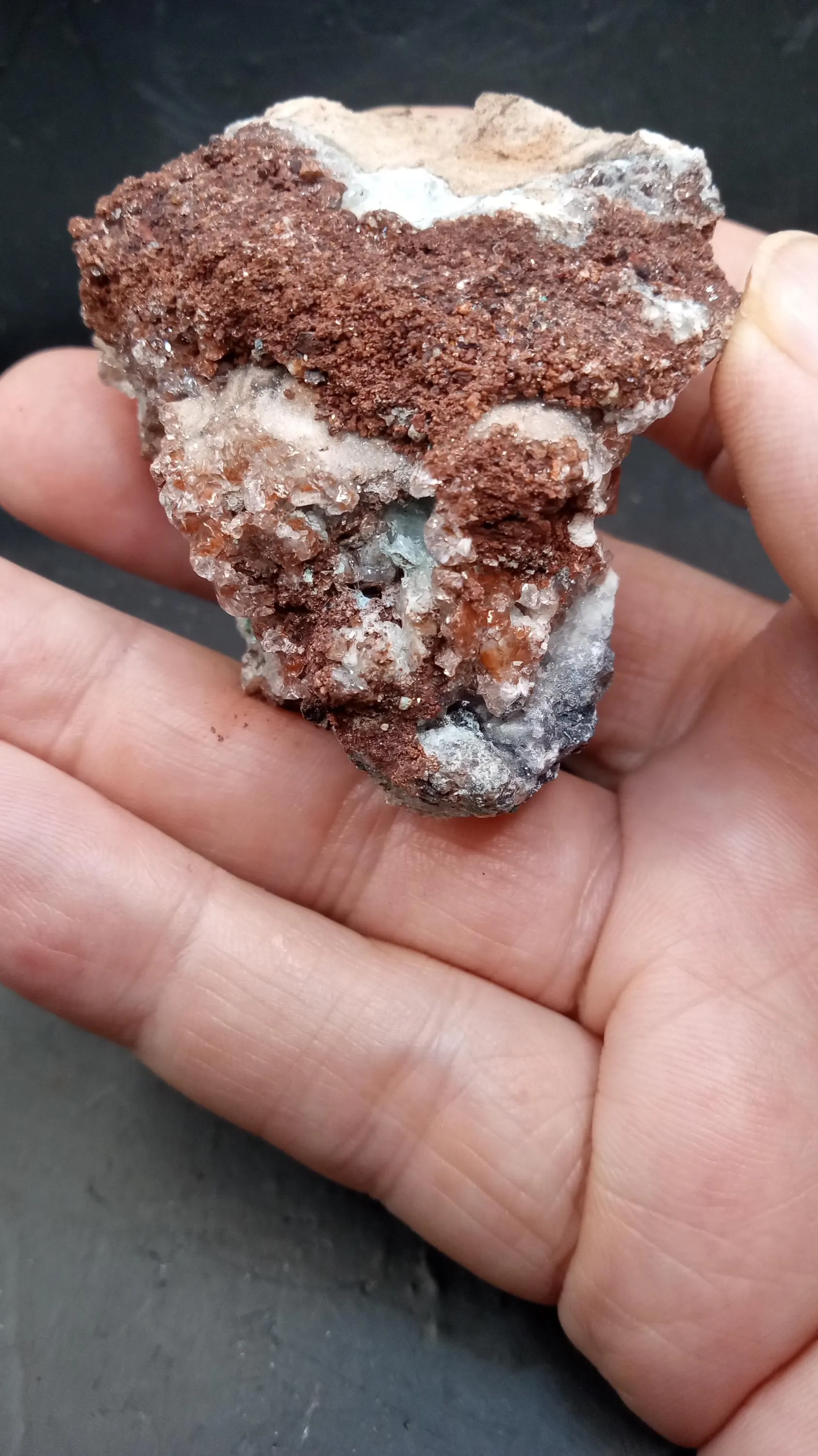 Rosasite and Hemimorphite  Calcite Crystals