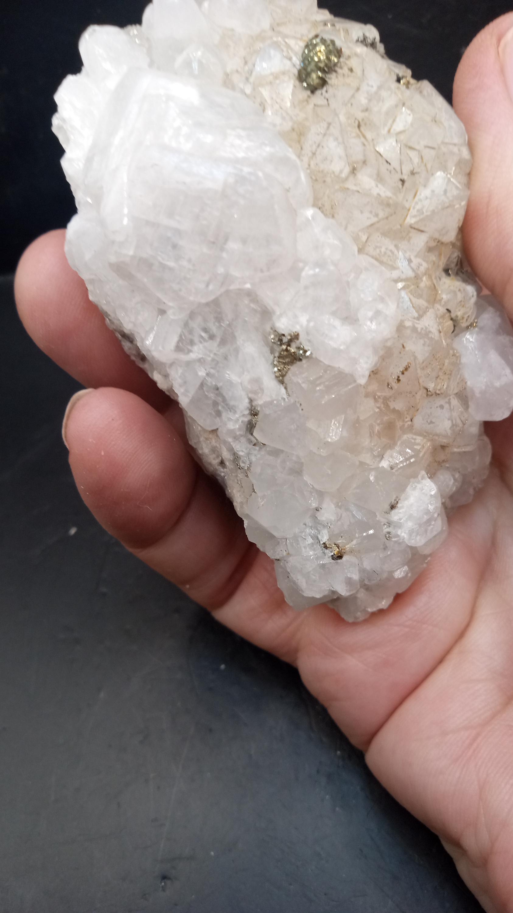 Beautiful Calcite Cluster with Pyrite -