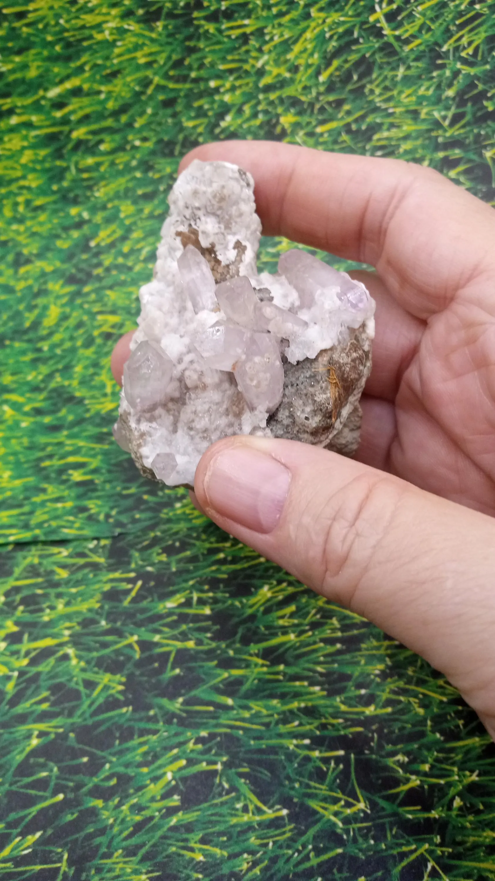 Amethyst with Fluorapatite   3.8 oz