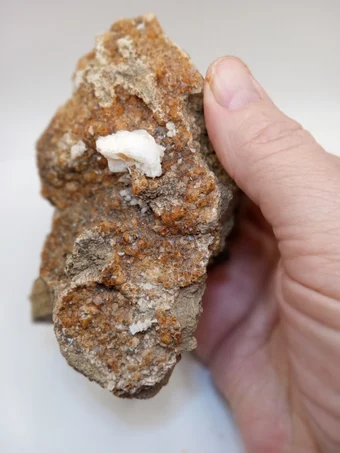 Grossular Garnet w/ calcite, Quartz