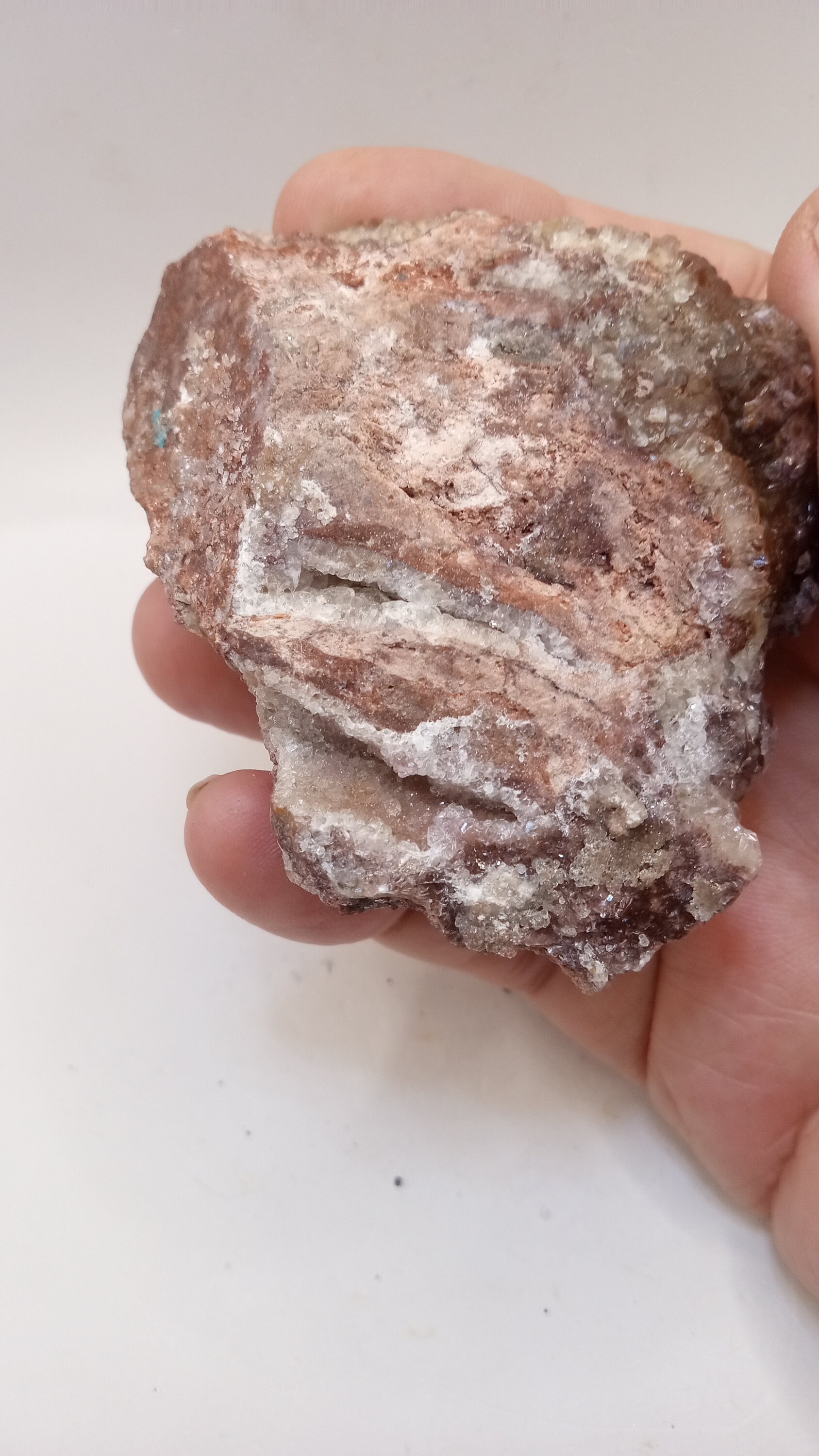 Quartz Crystals with Pocket of tiny crystals Citrine