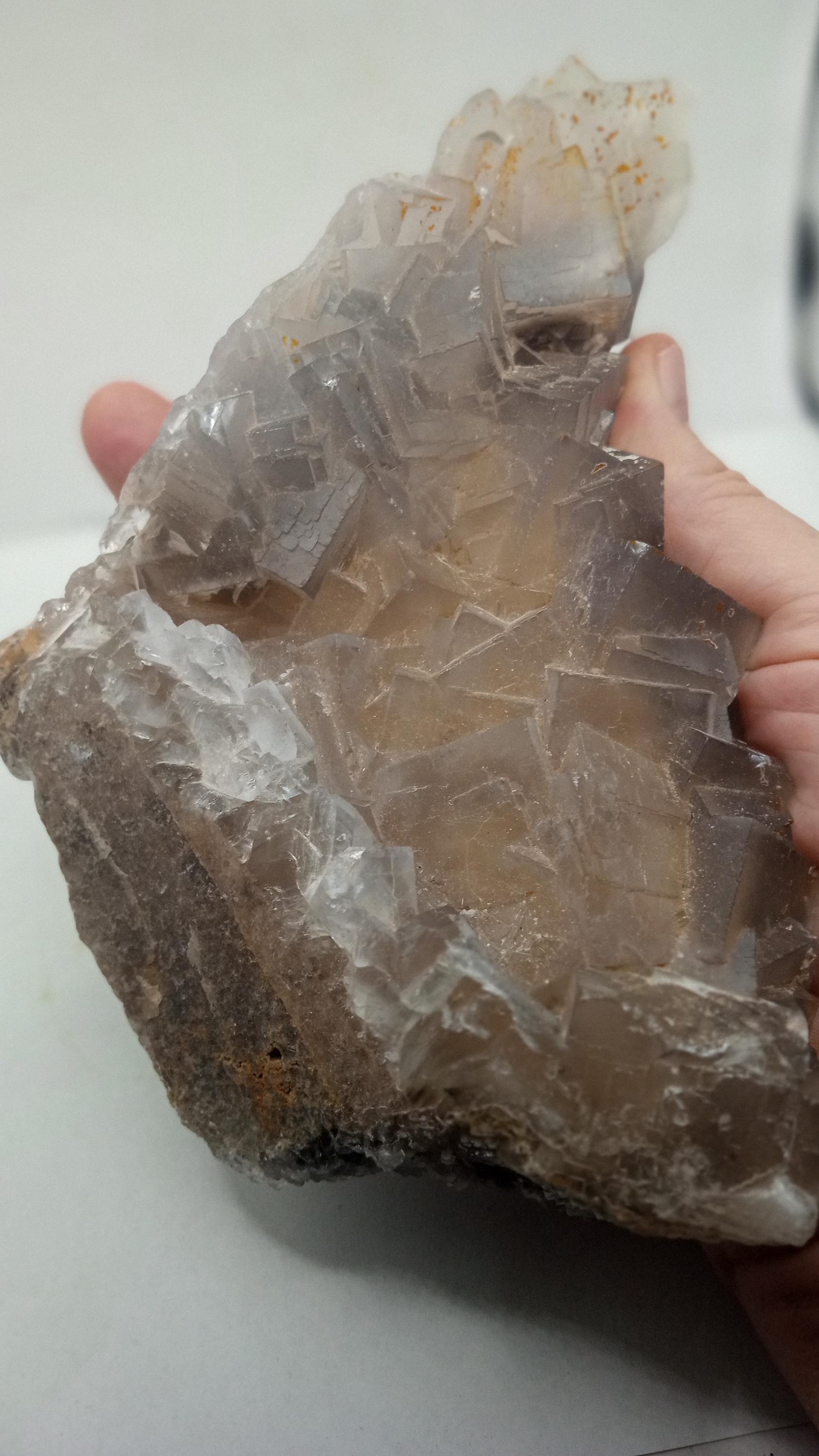 Smoky Quartz with Beautiful Fluorite - Large -