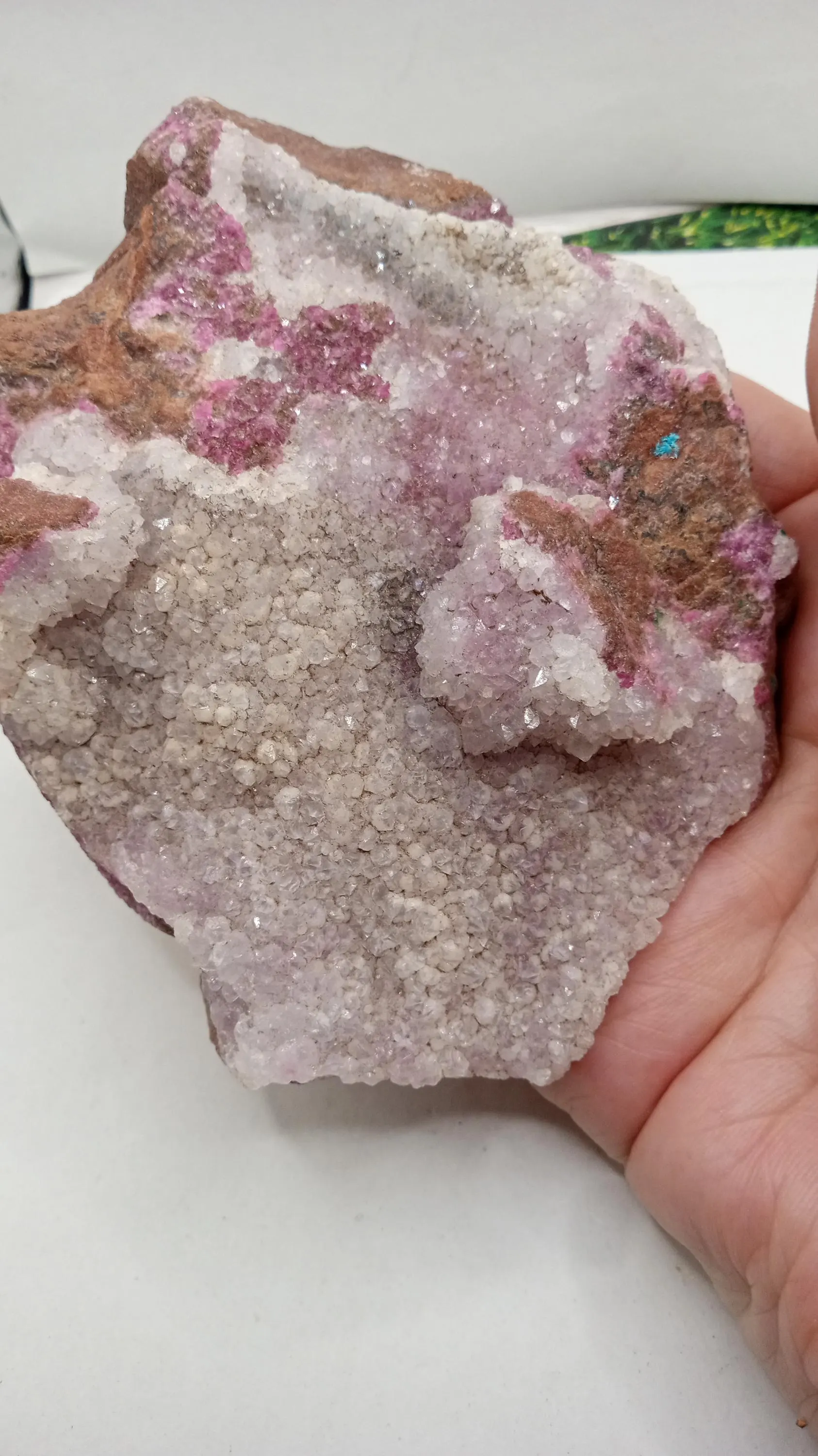 Amethyst w Red Calcite Amazing Mineral Specimen