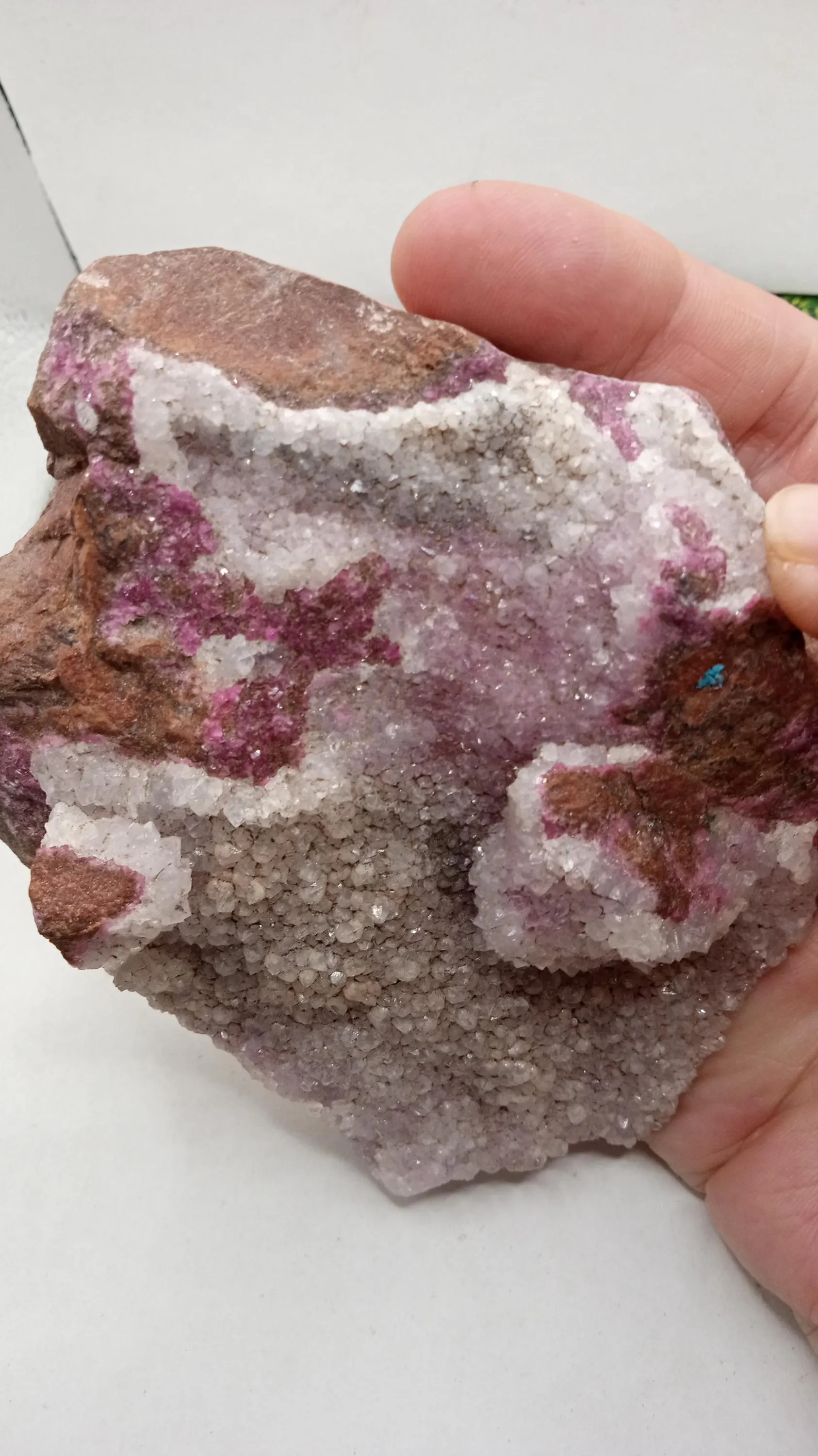 Amethyst w Red Calcite Amazing Mineral Specimen