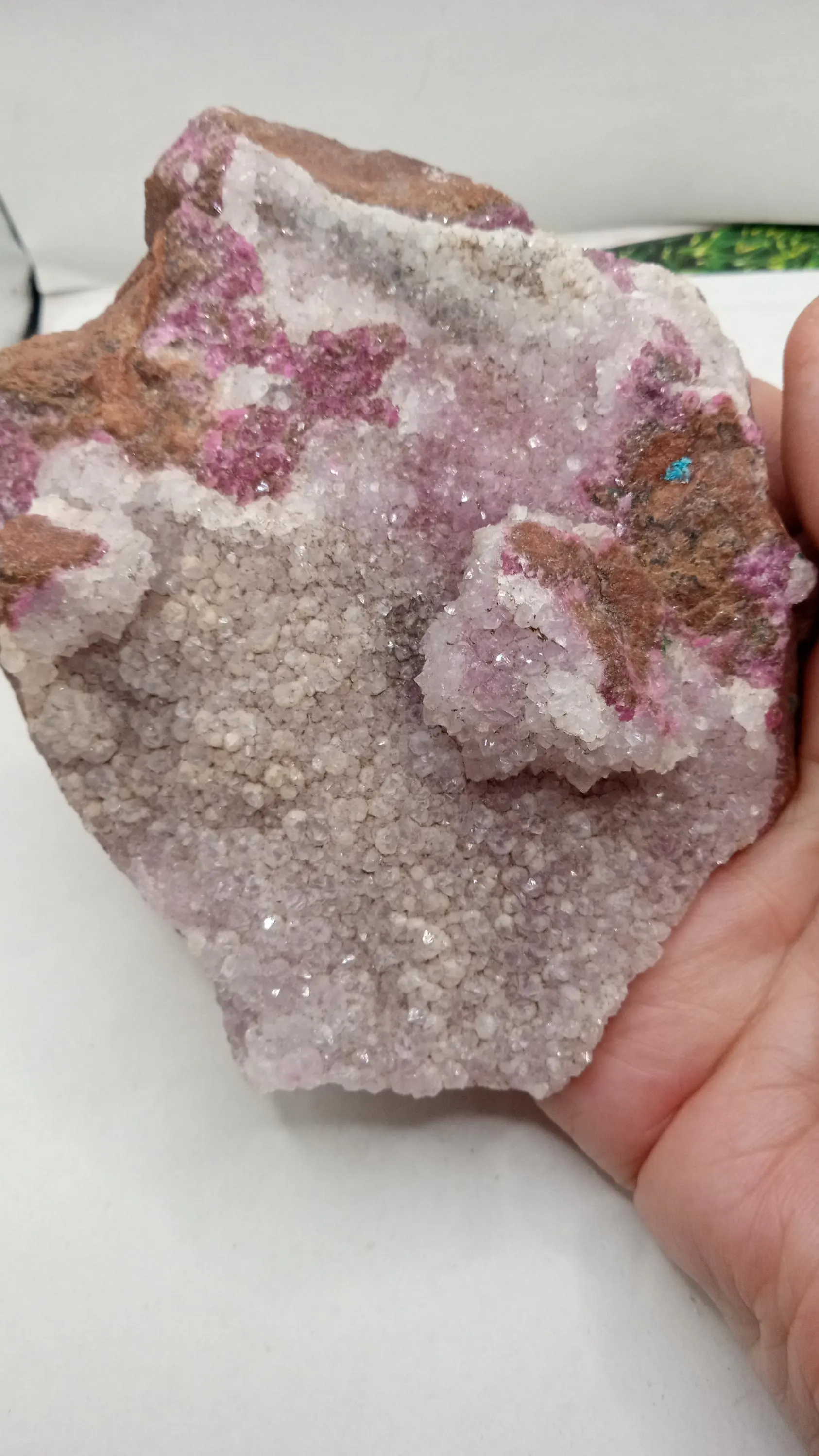 Amethyst w Red Calcite Amazing Mineral Specimen