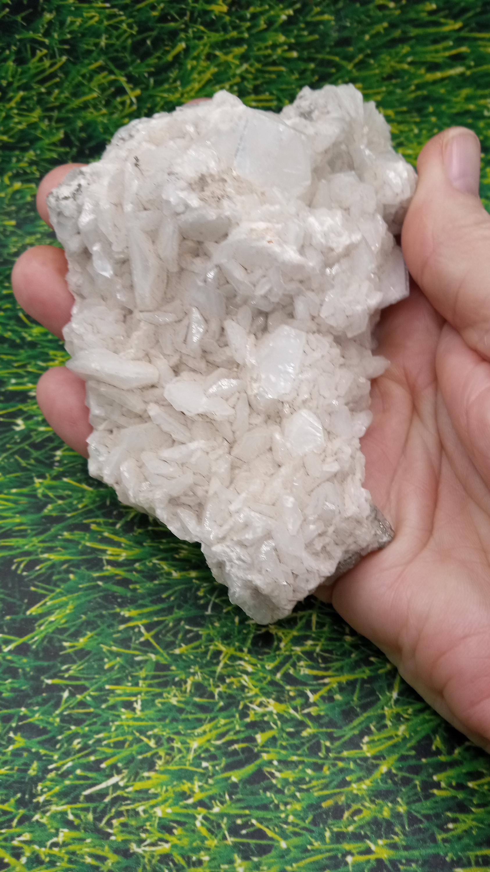 White Calcite w/ Golden Pyrite  on Matrix,