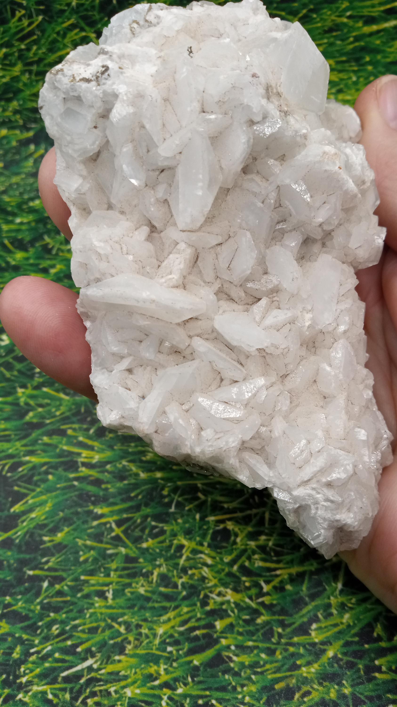 White Calcite w/ Golden Pyrite  on Matrix,