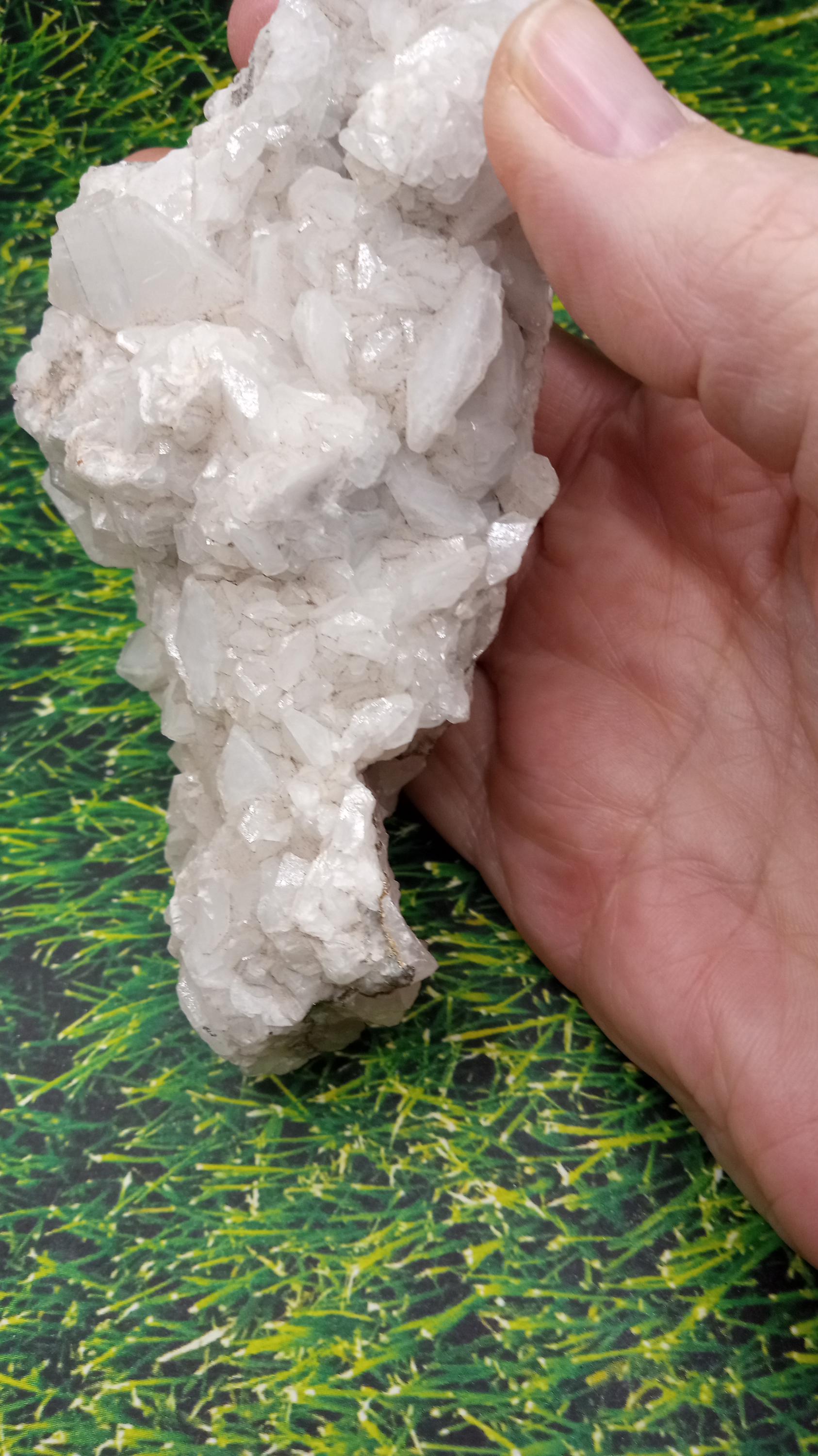 White Calcite w/ Golden Pyrite  on Matrix,