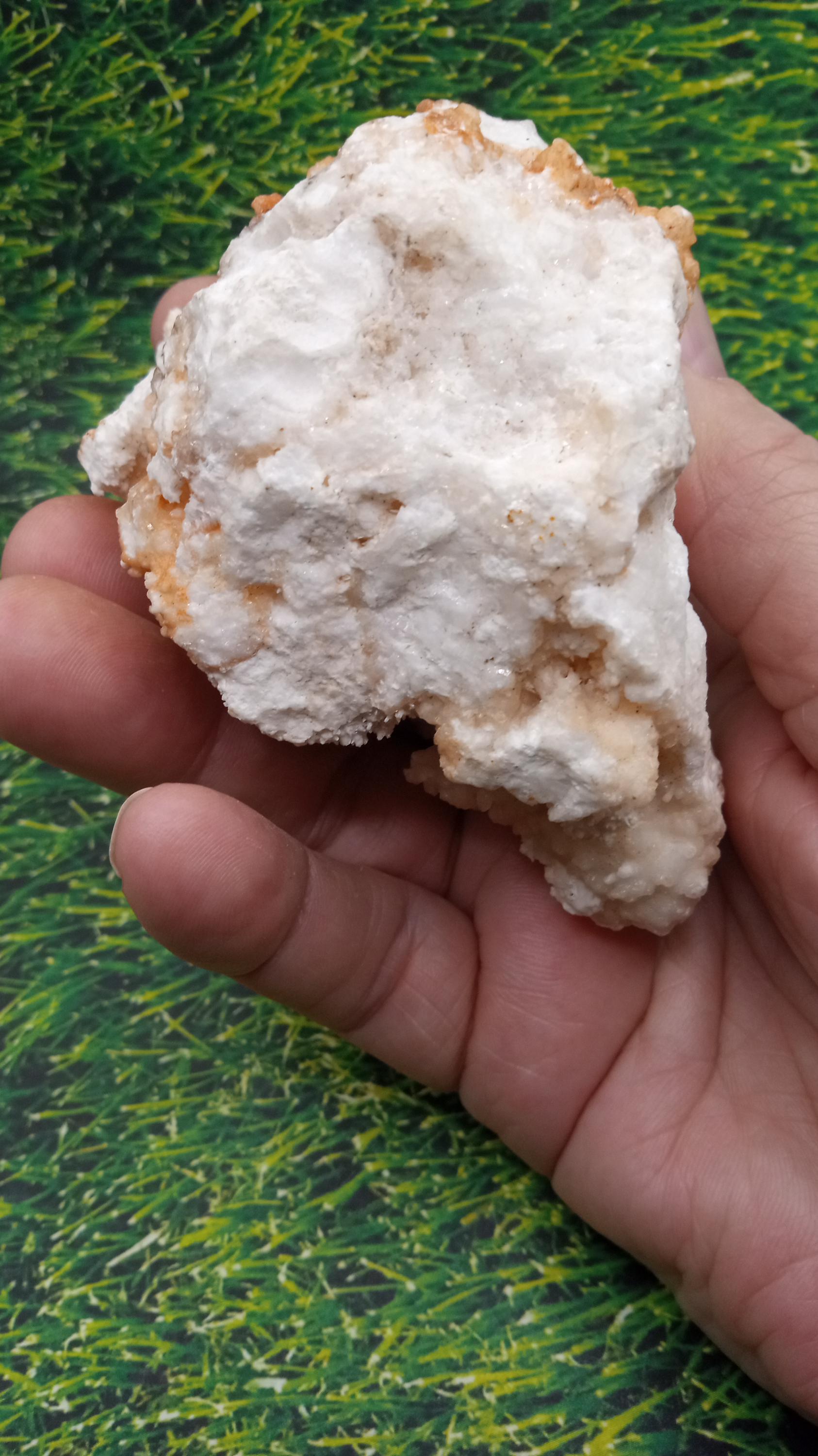 Aragonite w/ White Quartz Crystal  Mineral Specimen -
