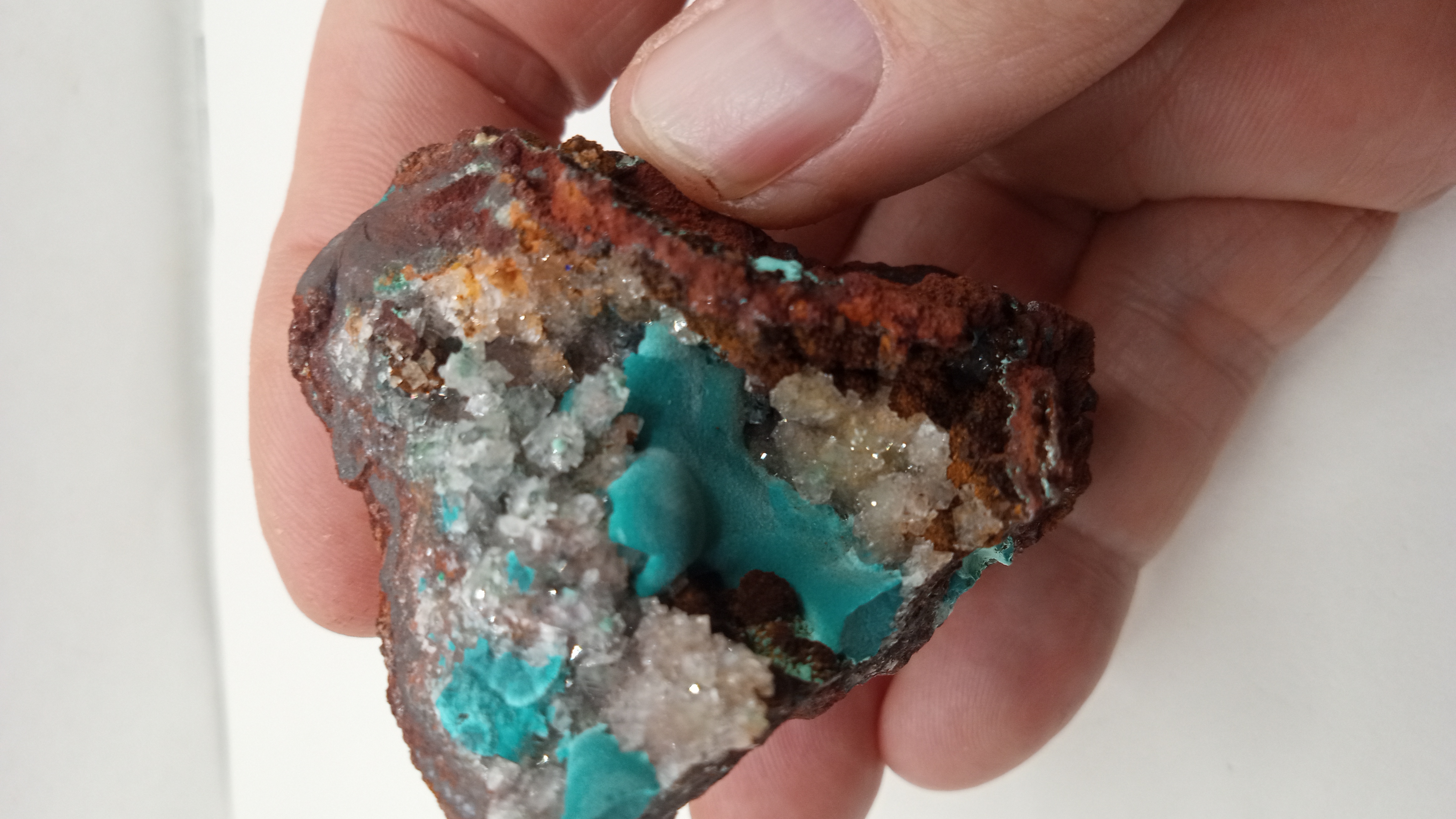 Beautiful Rosasite Mineral Specimen Christmas Mine AZ