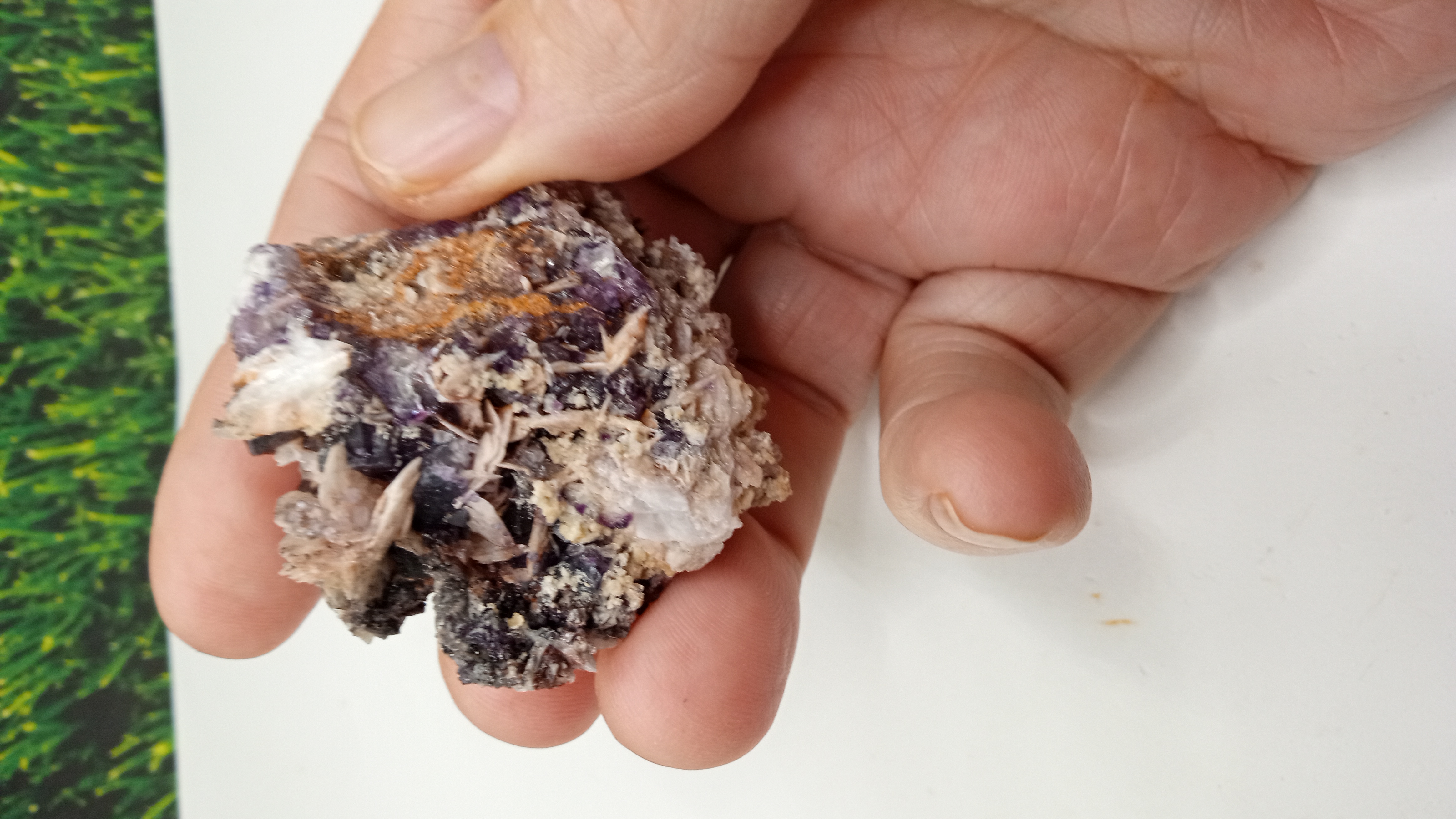 Purple Florite w/ Barite Mineral Specimen - Display Size ~ New Mexico ~