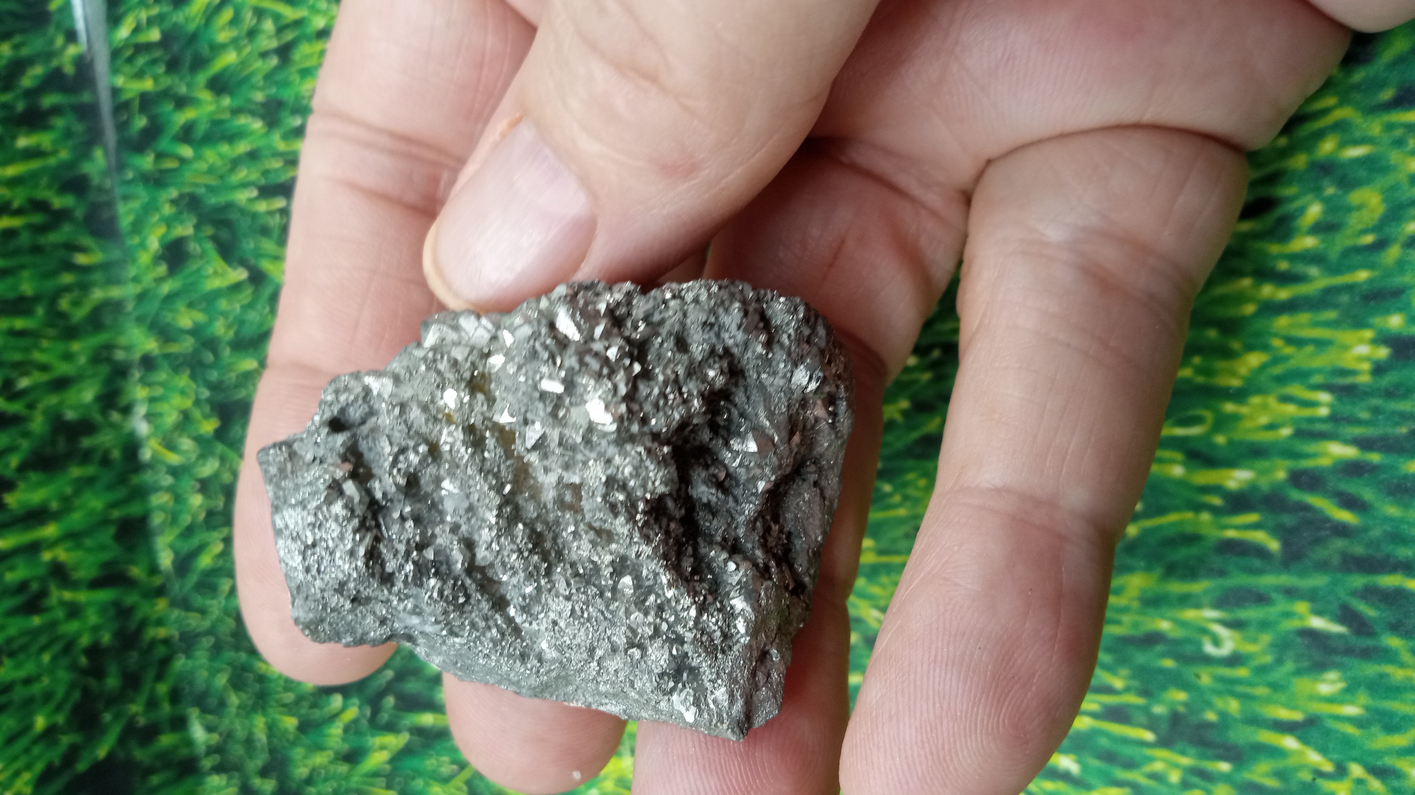 Silver Aura Druzy Crystal / Clear Crystal ~ ( 2 ) Included - 