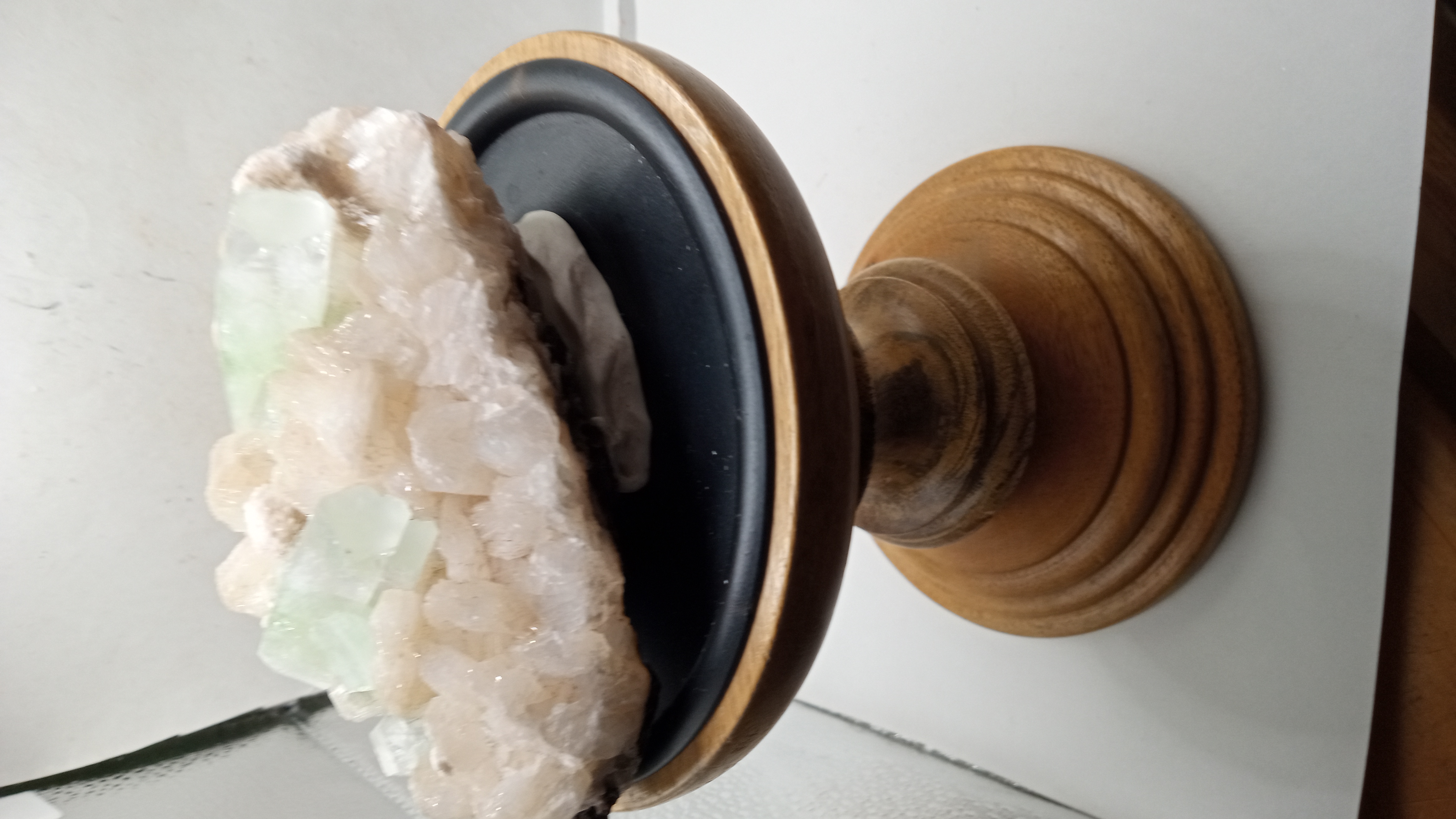 Fluorapophyllite Beautiful Rare Specimen on Stand - India-