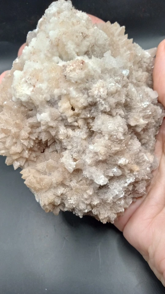 Dogtooth Calcite w/ Orange Calcite Crystals ~