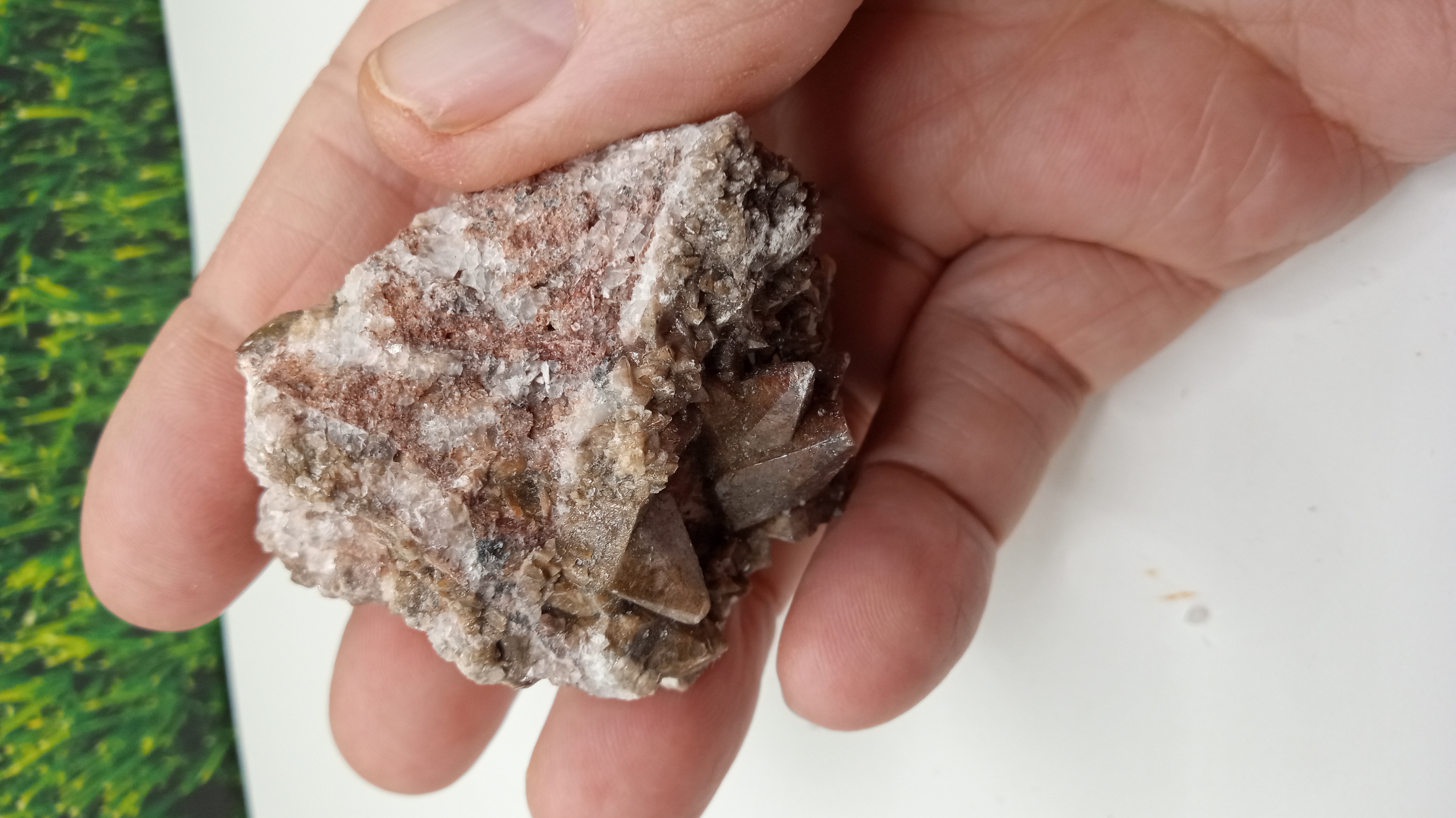 DOGTOOTH CALCITE W/ QUARTZ MINERAL SPECIME