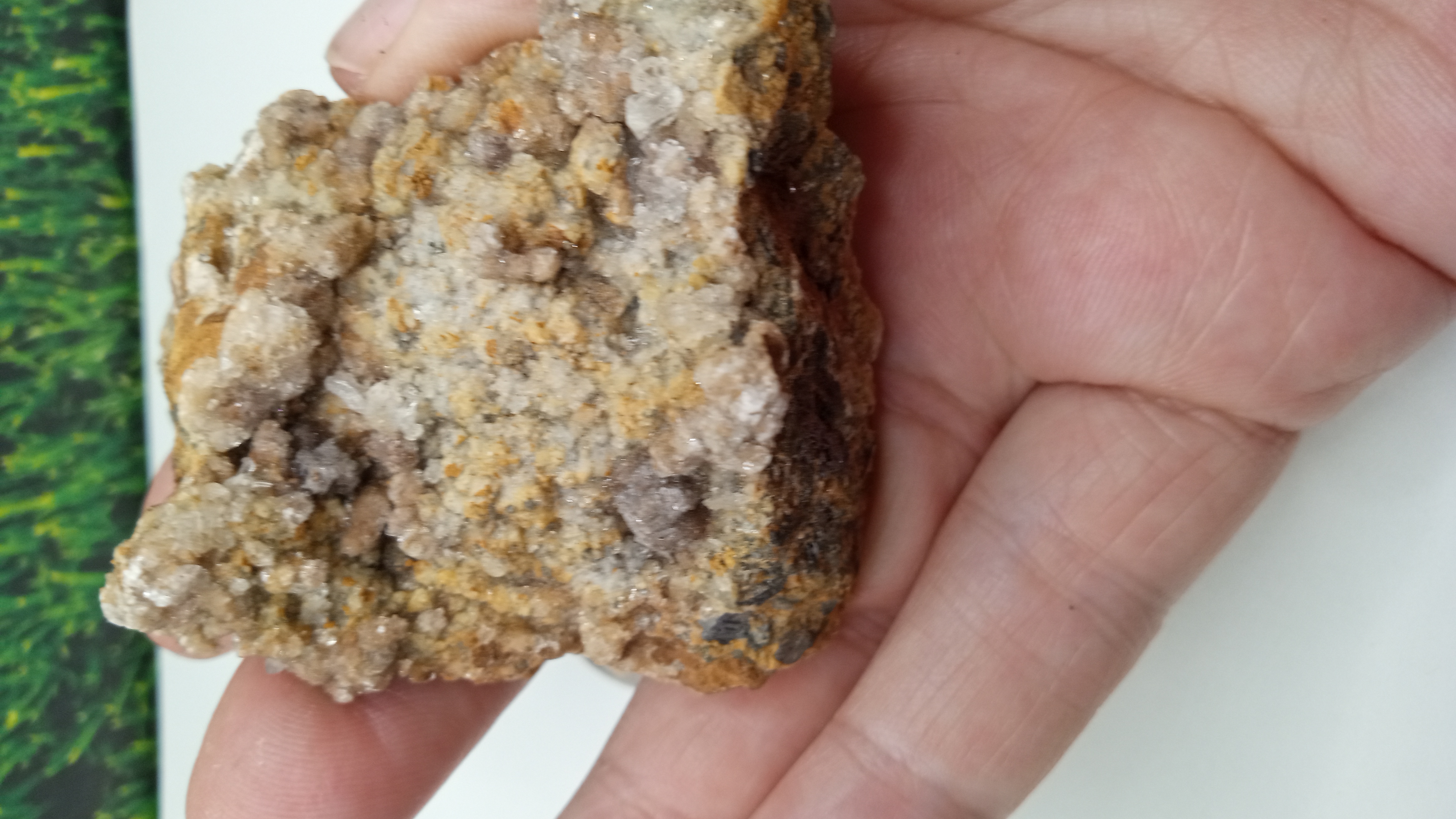 Granite w/ Calcite Mineral Specimen - New Mexico -
