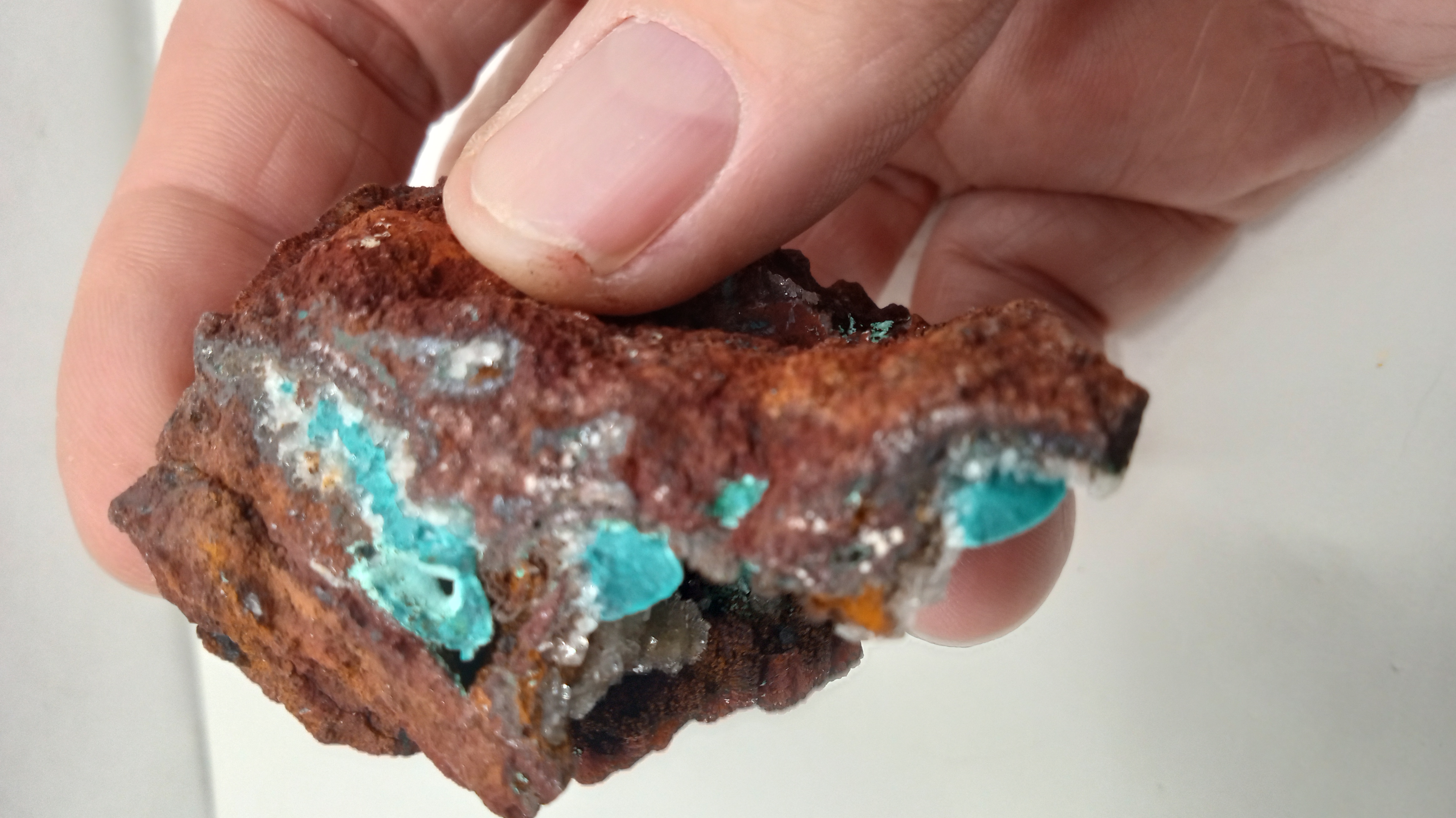 Beautiful Rosasite Mineral Specimen Christmas Mine AZ
