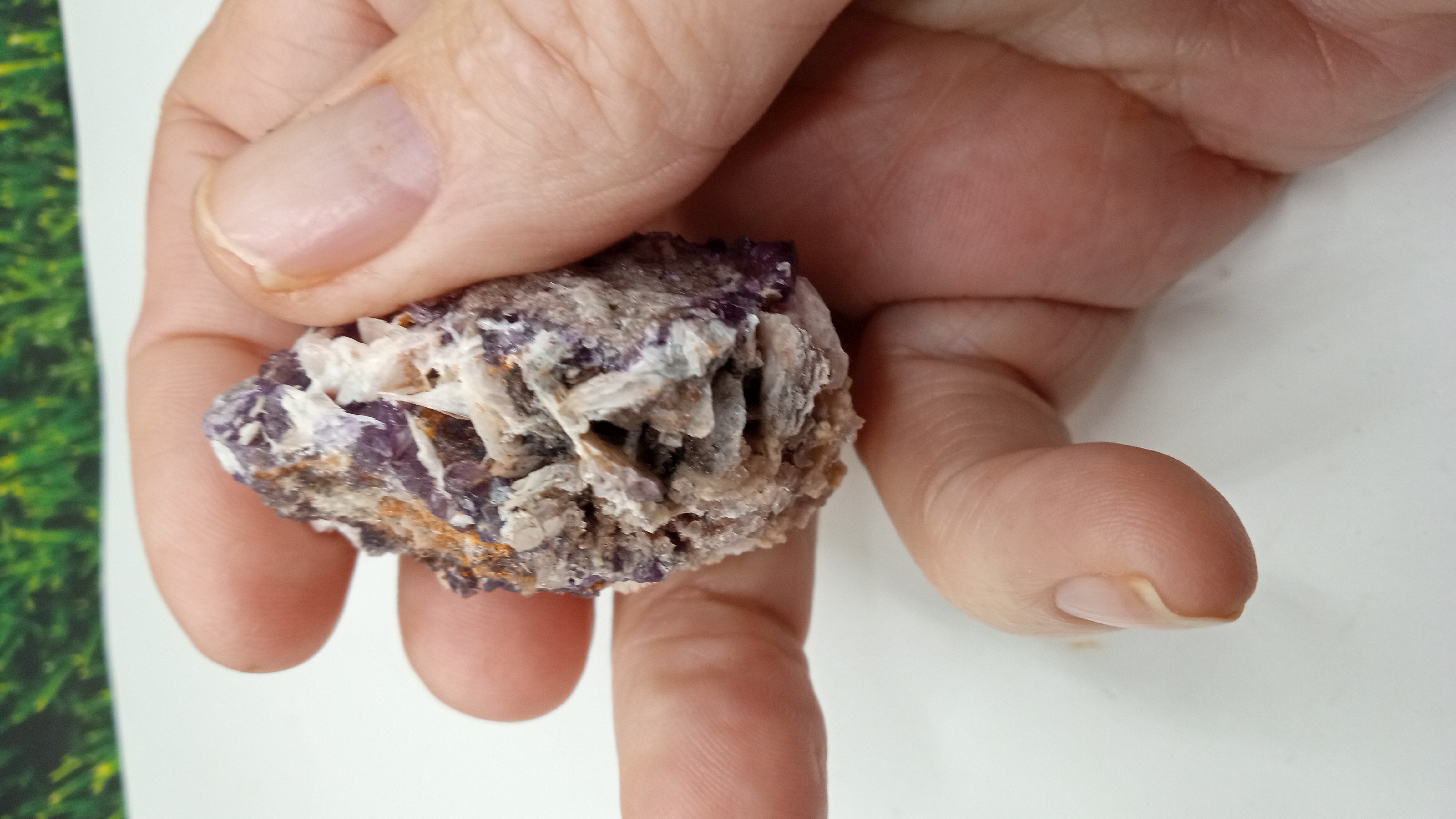 Purple Florite w/ Barite Mineral Specimen - Display Size ~ New Mexico ~