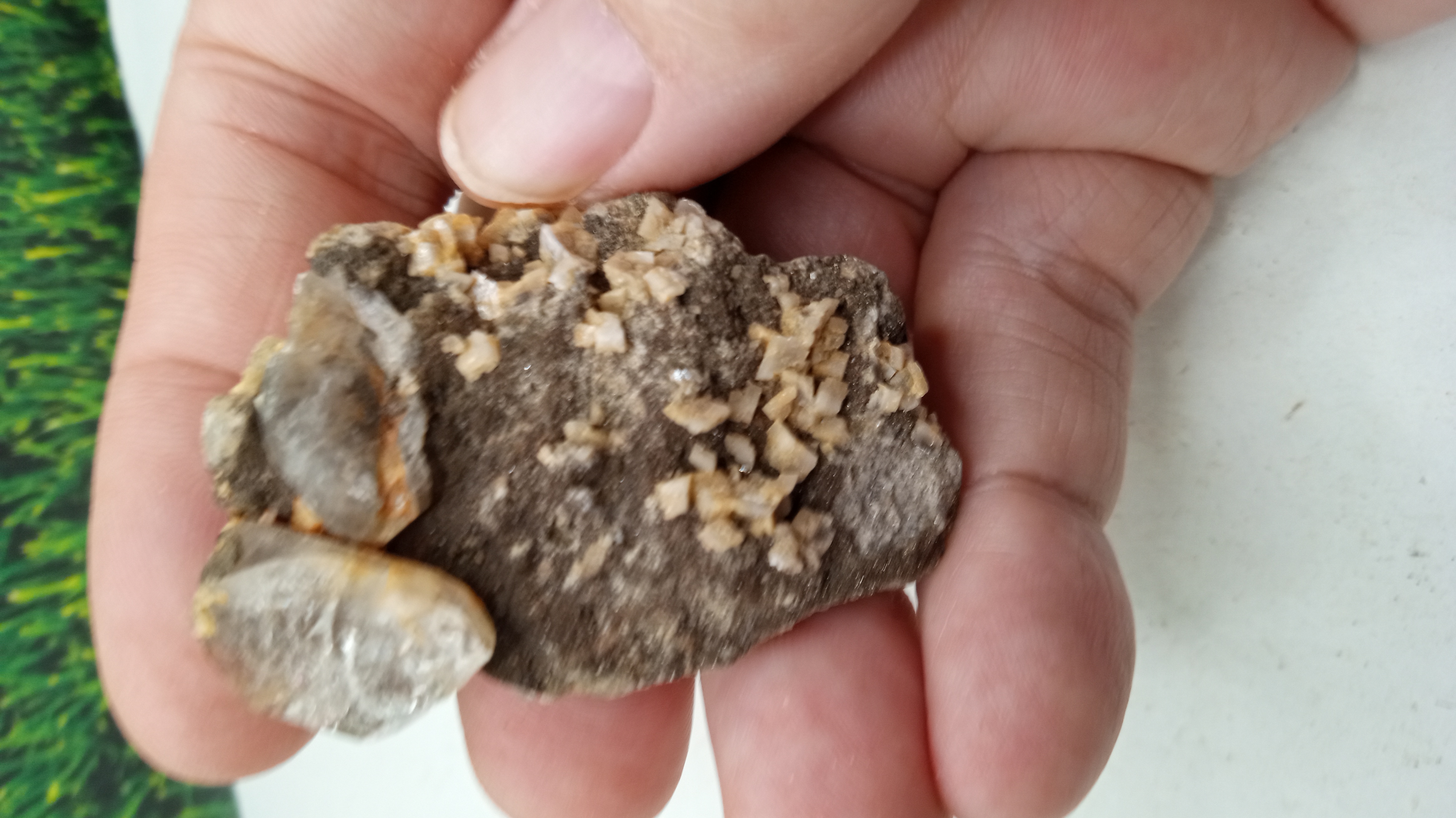 Barite w/ Quartz Mineral Specimen - INDIA -