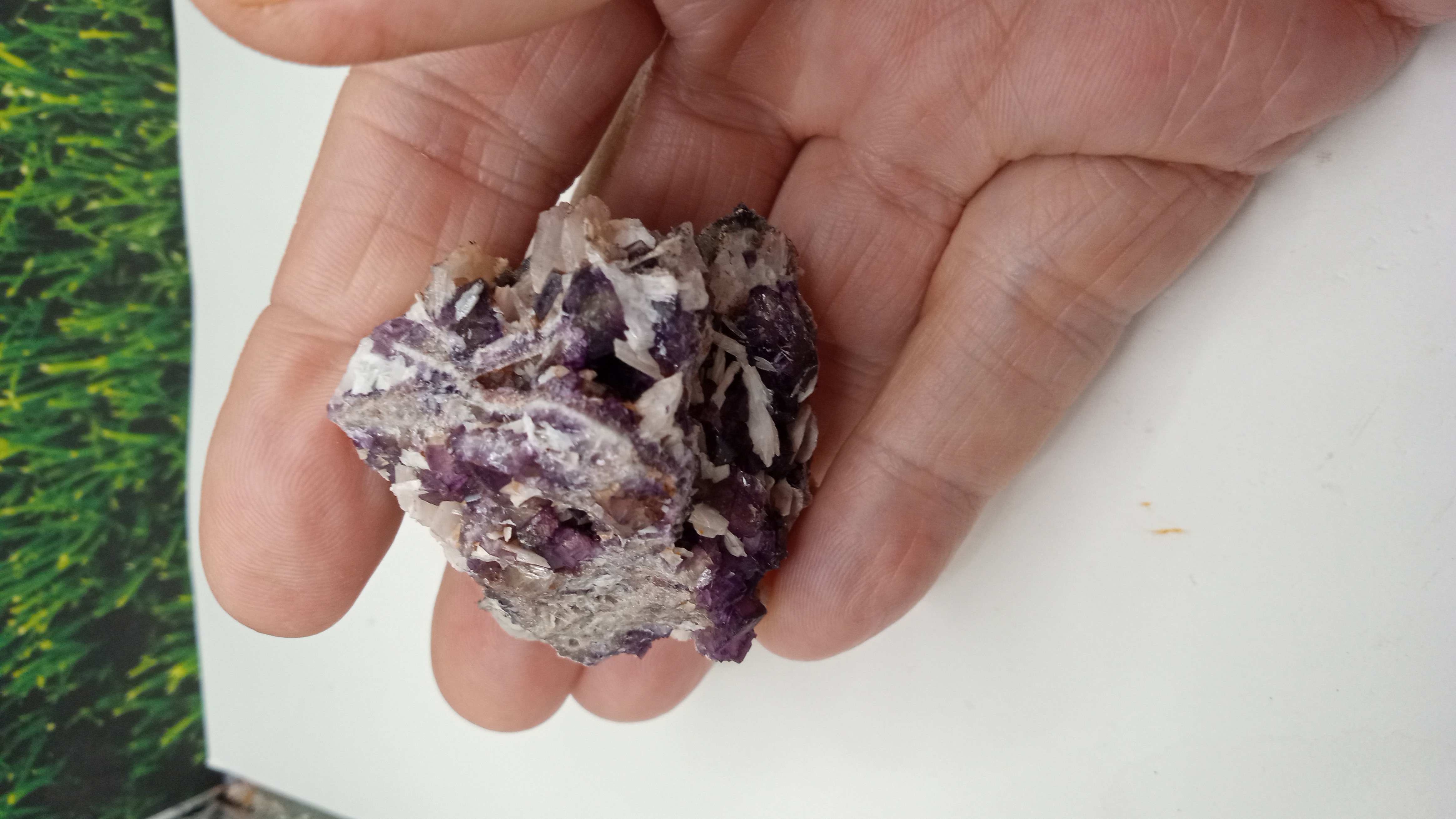 Purple Florite w/ Barite Mineral Specimen - Display Size ~ New Mexico ~