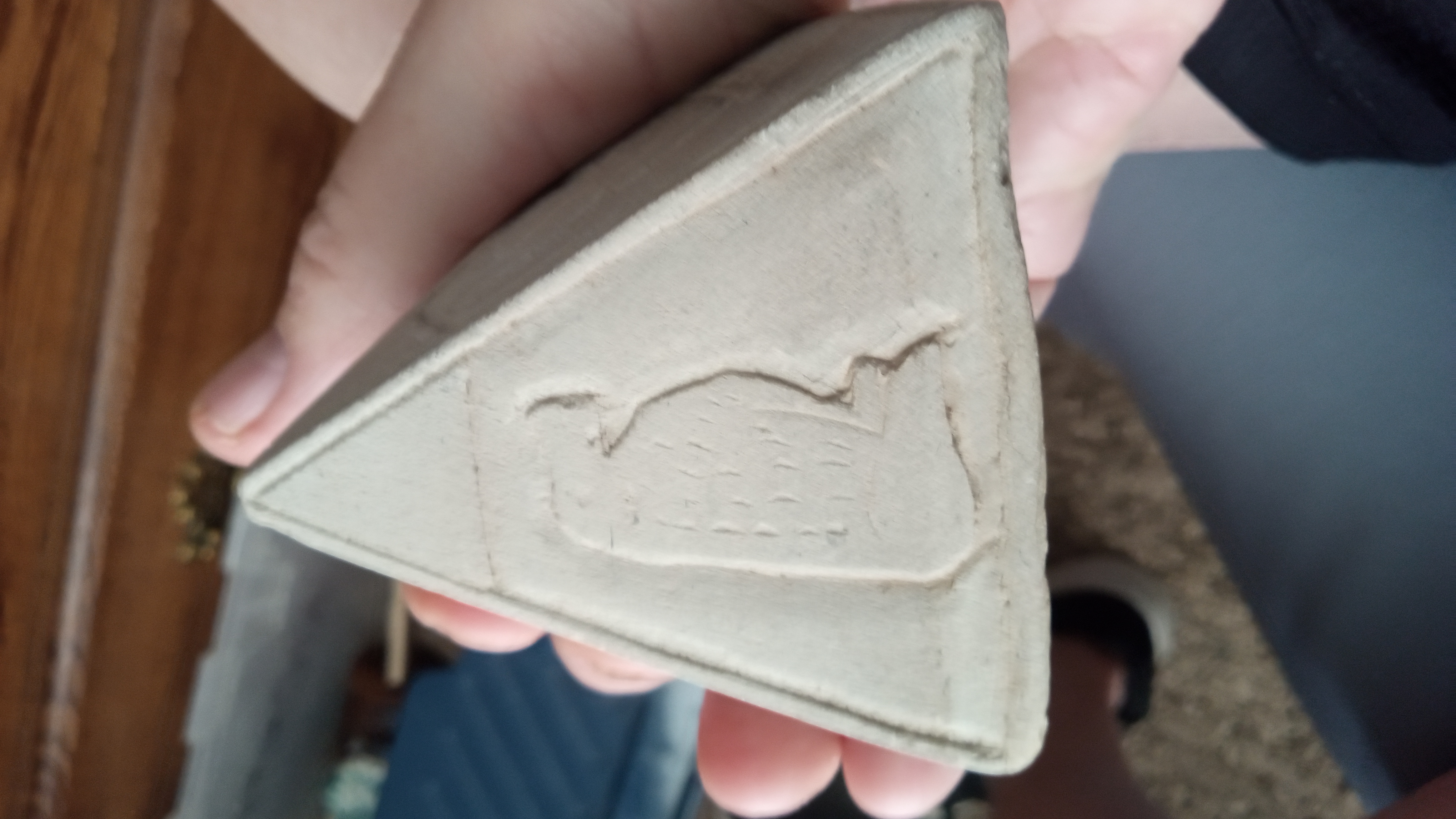 Veined Rock shaped like Pyramid with Symbols - Found in Unmarked Ghost Town NM