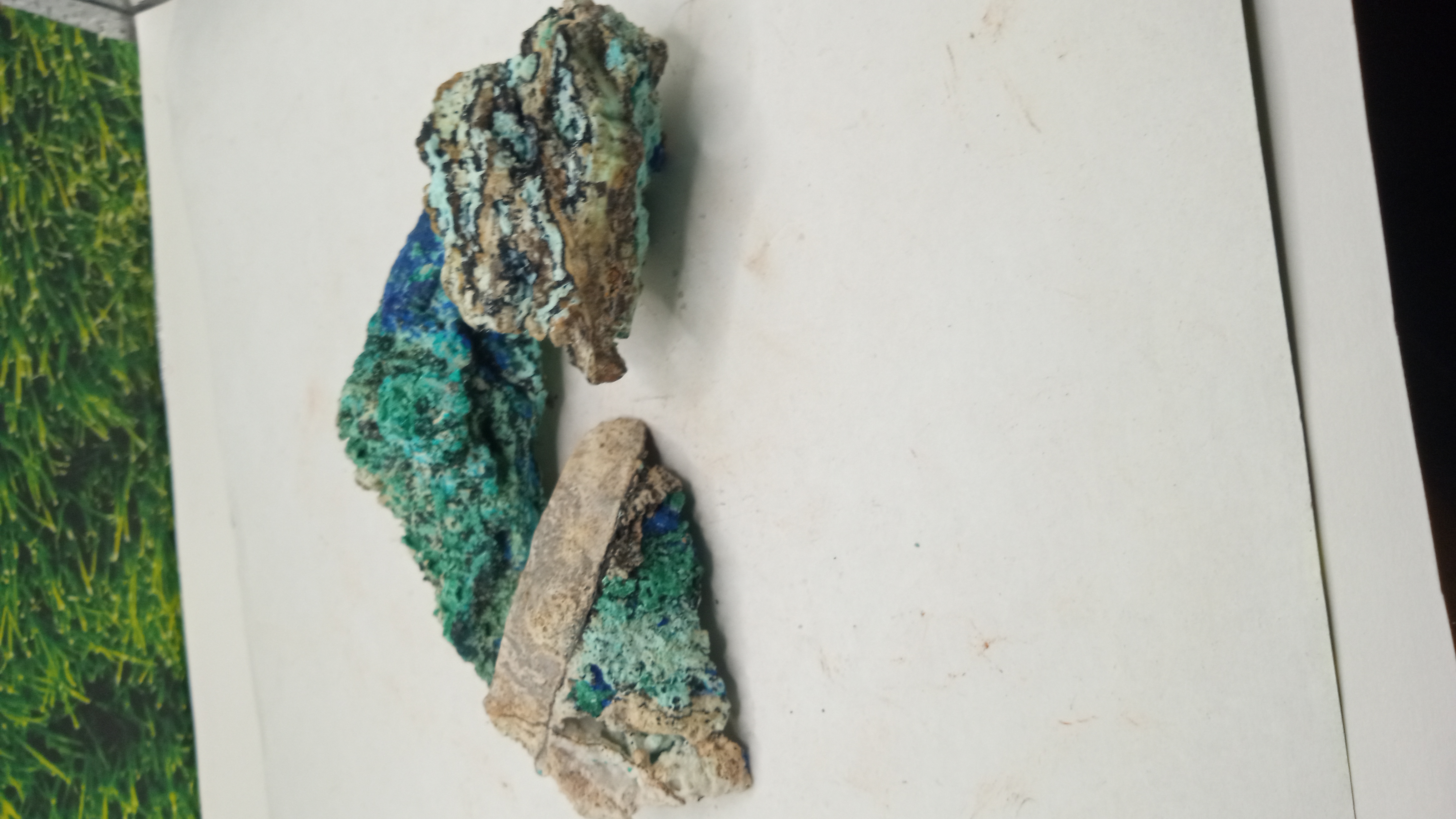 Azurite / Aurichalcite ~ ( 3 ) Included ~ Graphic Mine New Mexico ~