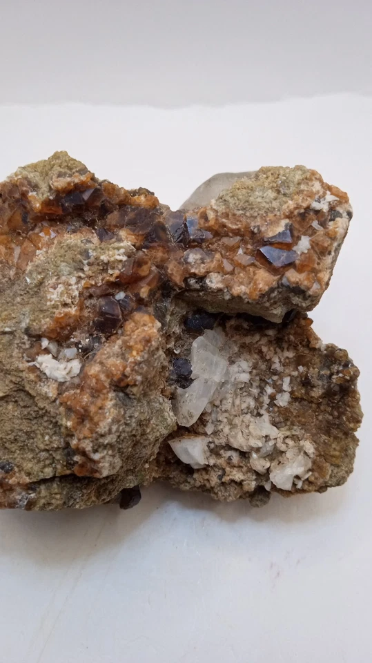 Grossular Garnet w/ calcite, Quartz