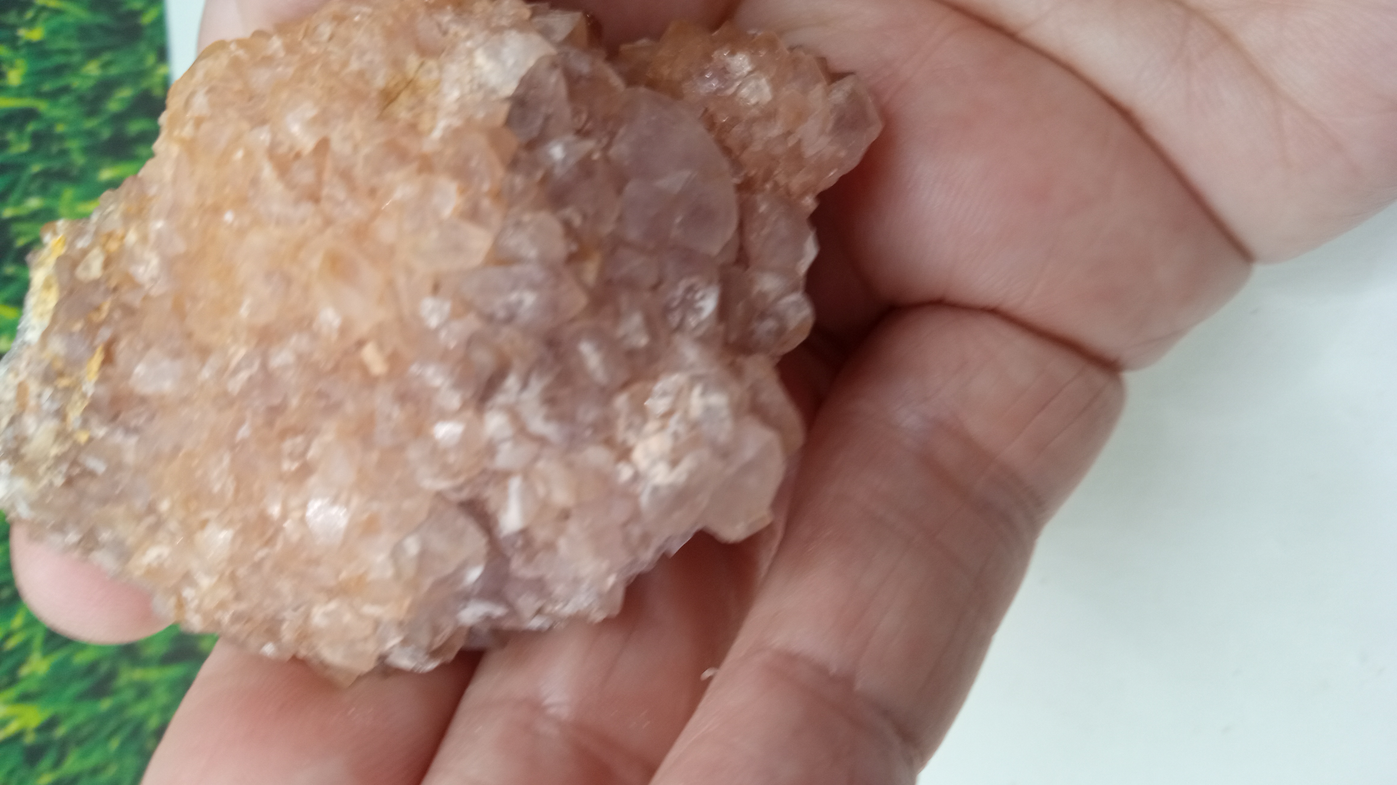 Peach Colored Quartz Crystals ~ Southern Caballos Mts ~ New Mexico ~