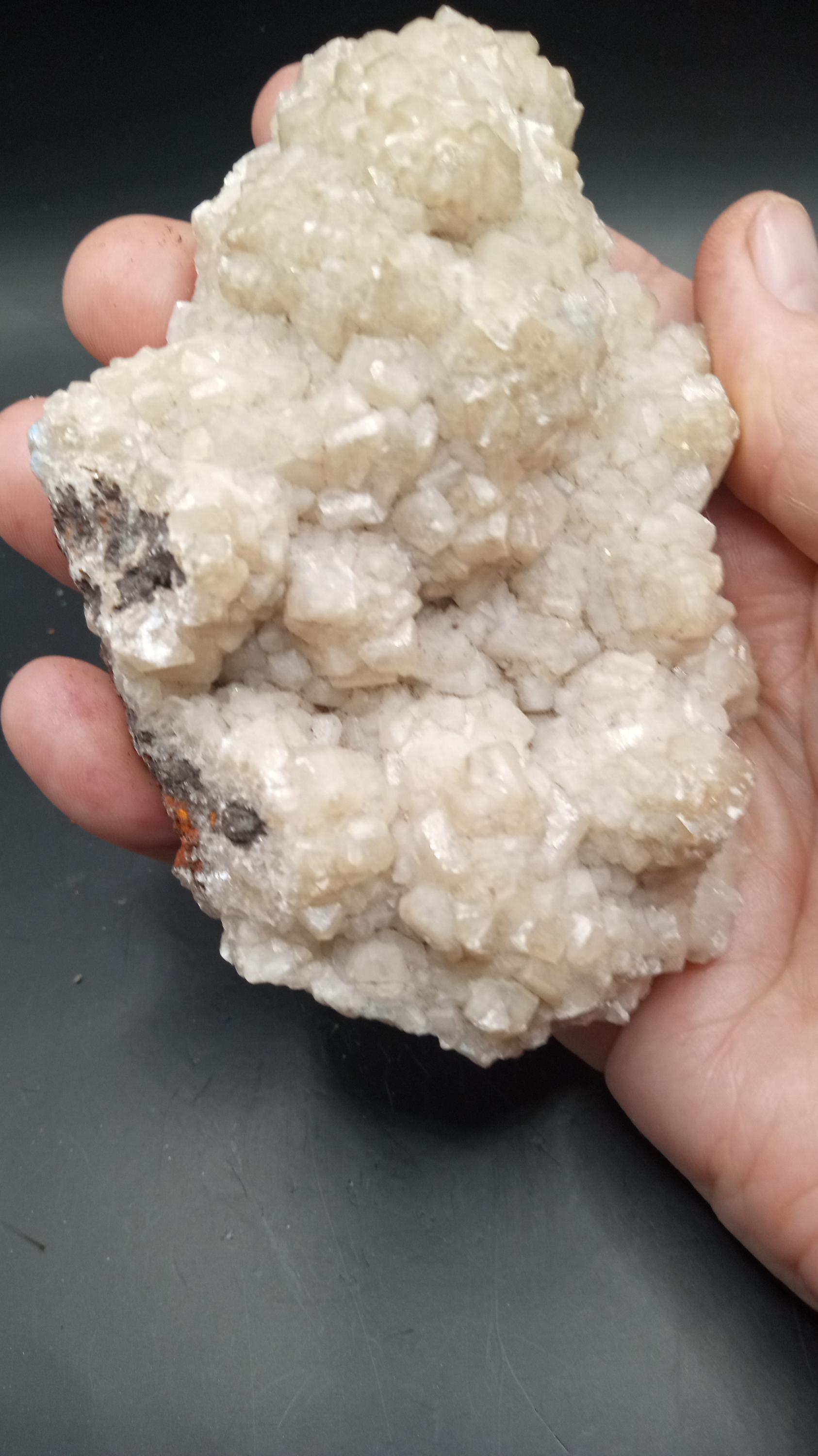 Stilbite Lovely with Red/ White Calcite Crystals 