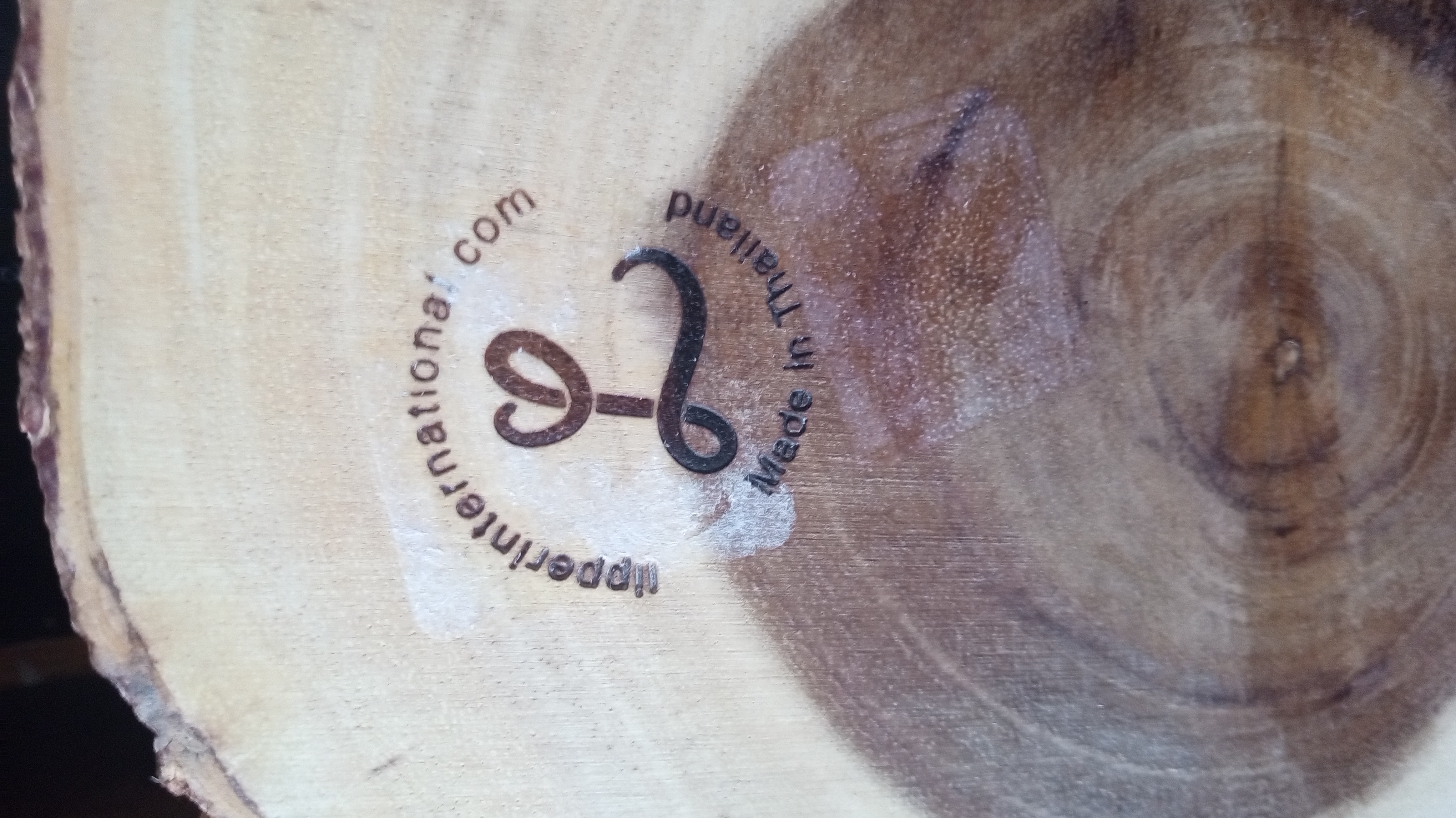 Acacia Bark Slab Lazy Susan  Used in Nice Condition -