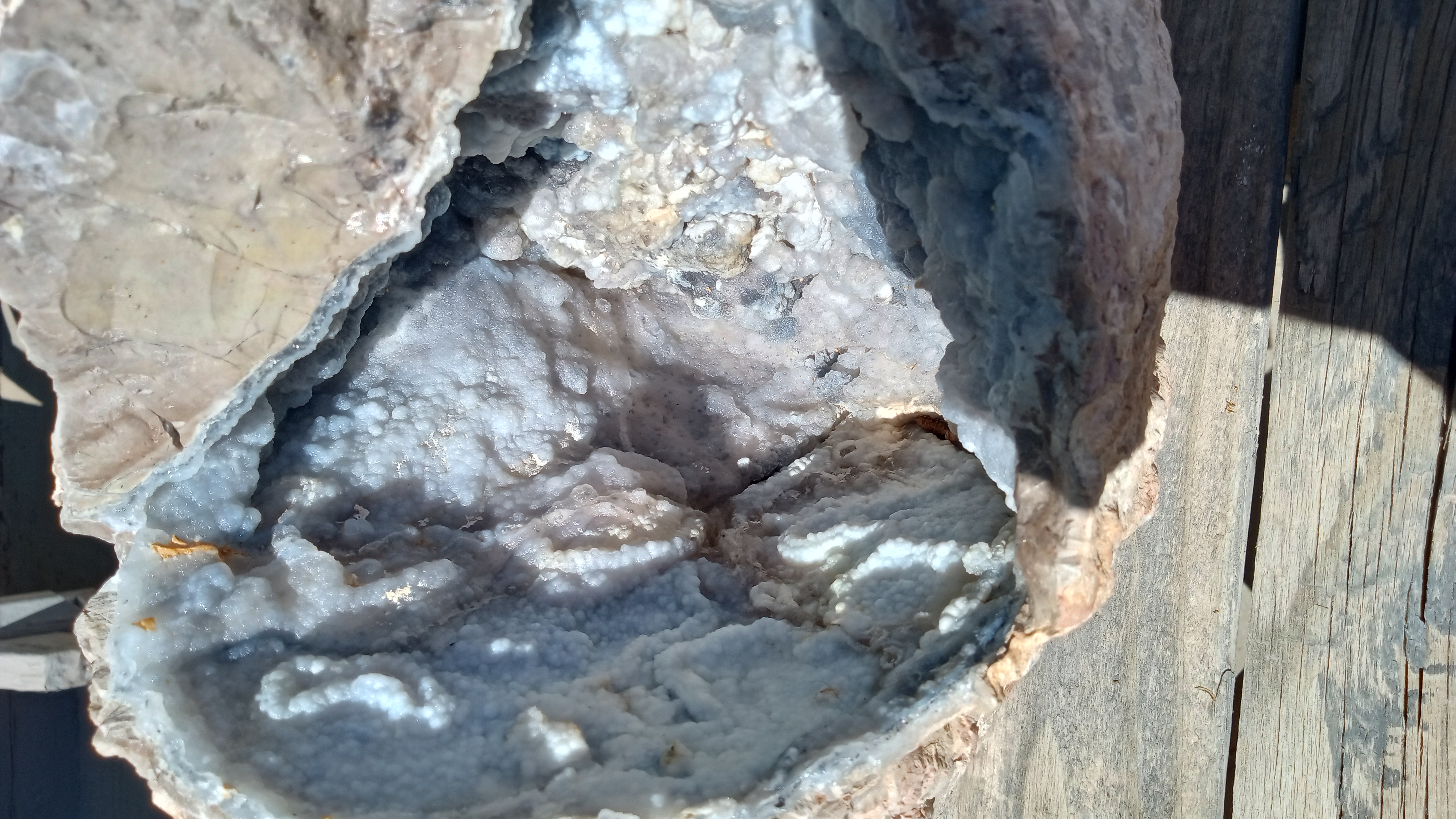 Giant Blue Druzy chalcedony  Geode Mineral Specimen Just Under 20 LBS