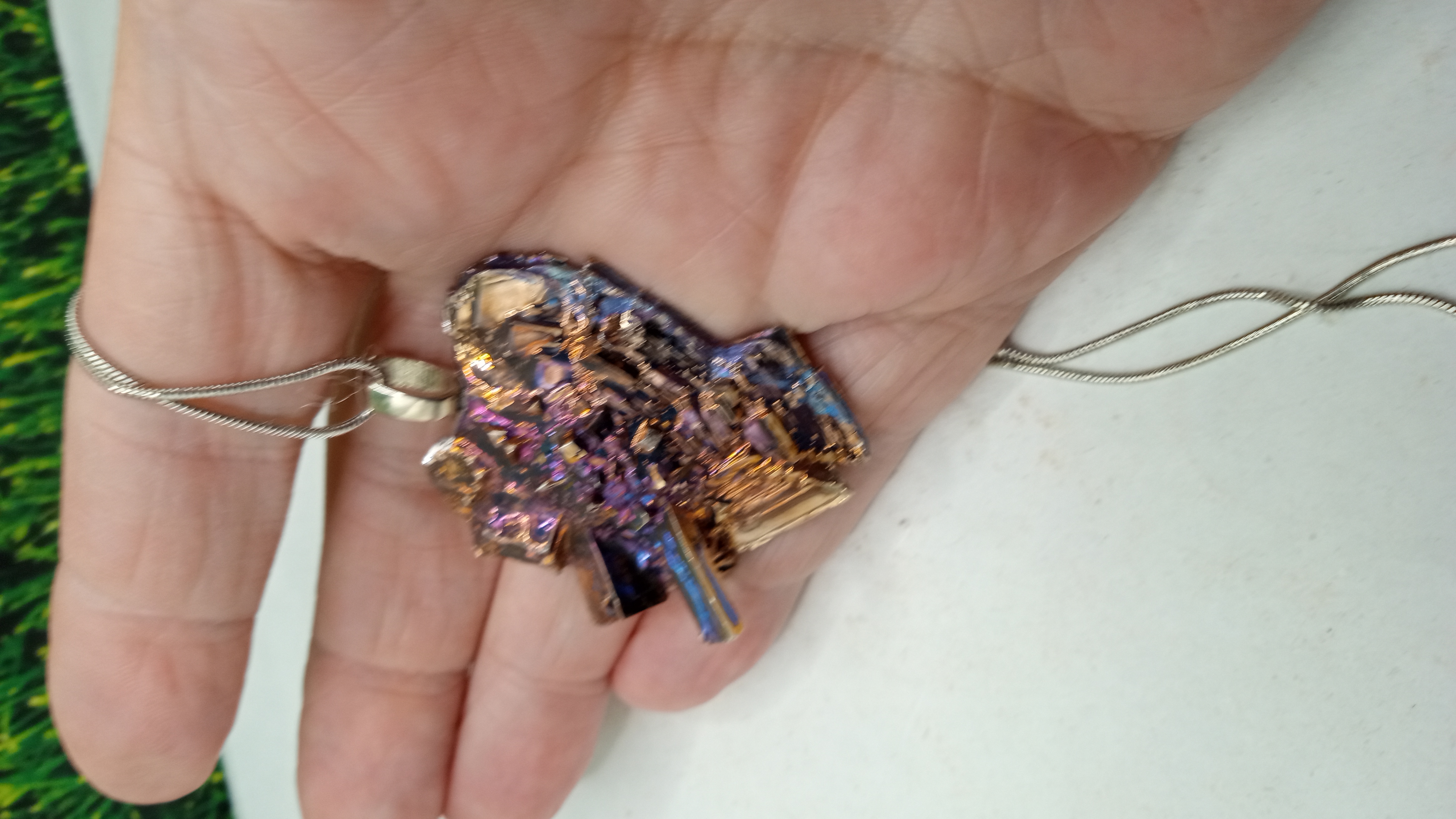 Bismuth Crystal Beautiful Necklace ~ Handmade ~