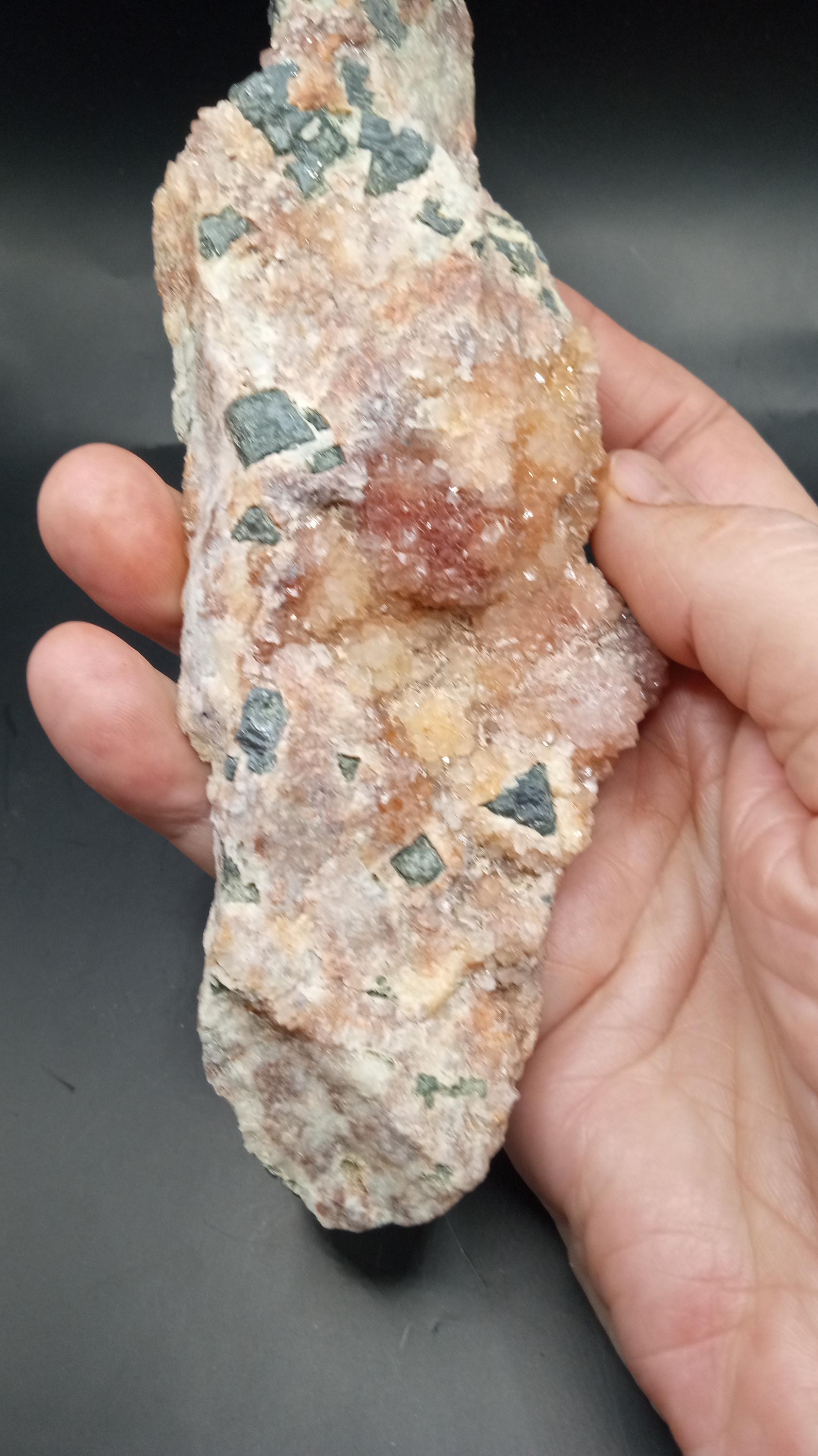 Pegmatite w/ Orange Calcite