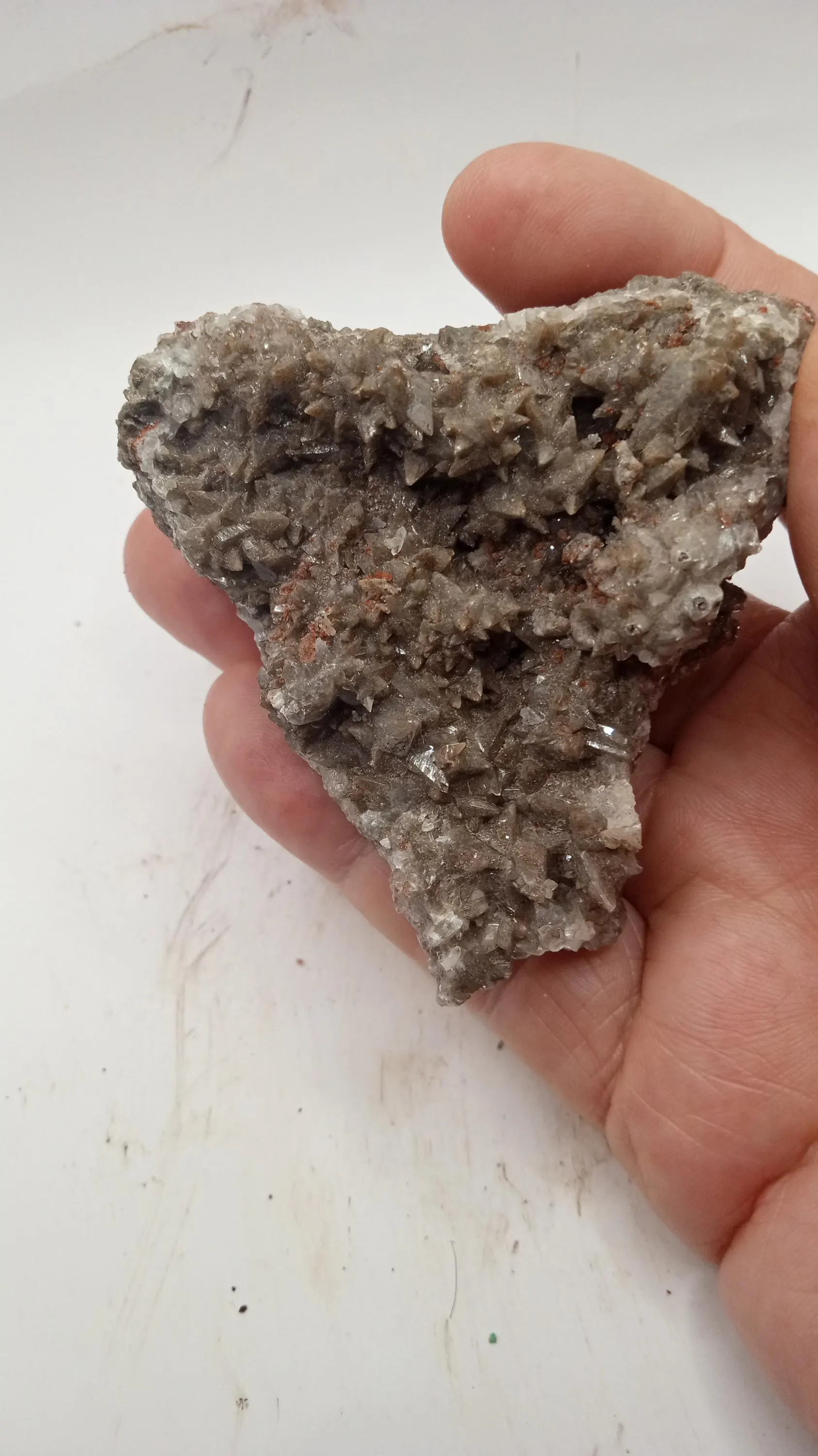 Vanadinite w/ Calcite Mineral Specimen -