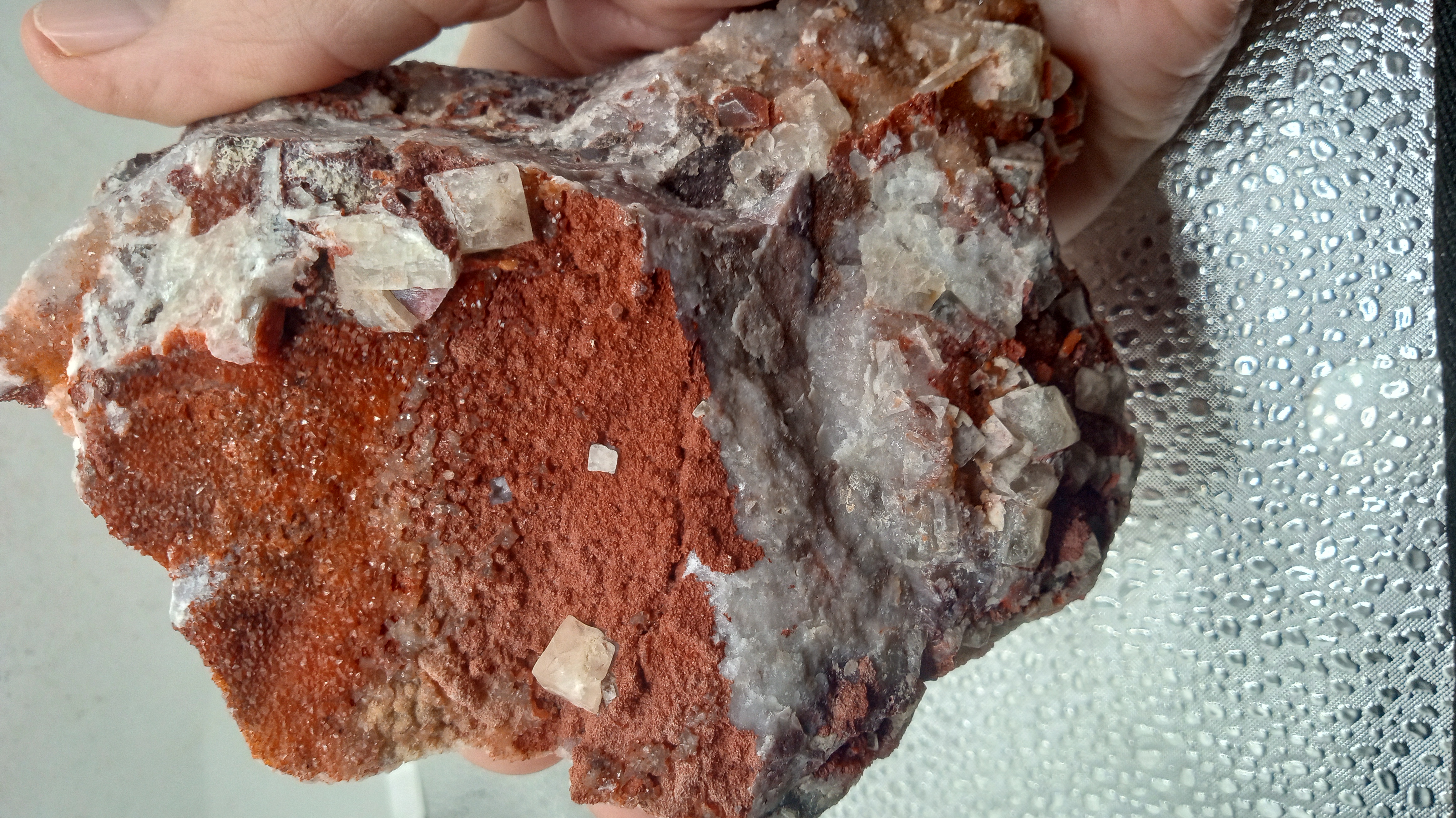 Stunning Red Calcite w/ Quartz - New Mexico - Large - 
