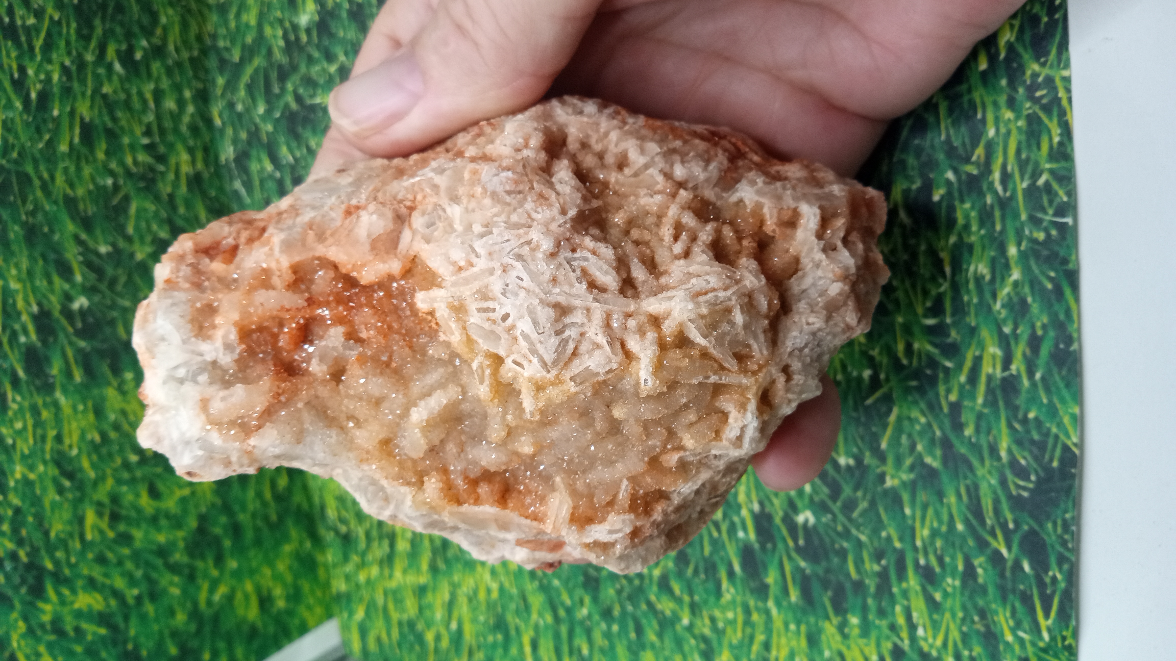 Orange Quartz w/ Calcite Cubes / Druzy Crystals  ~ New Mexico ~